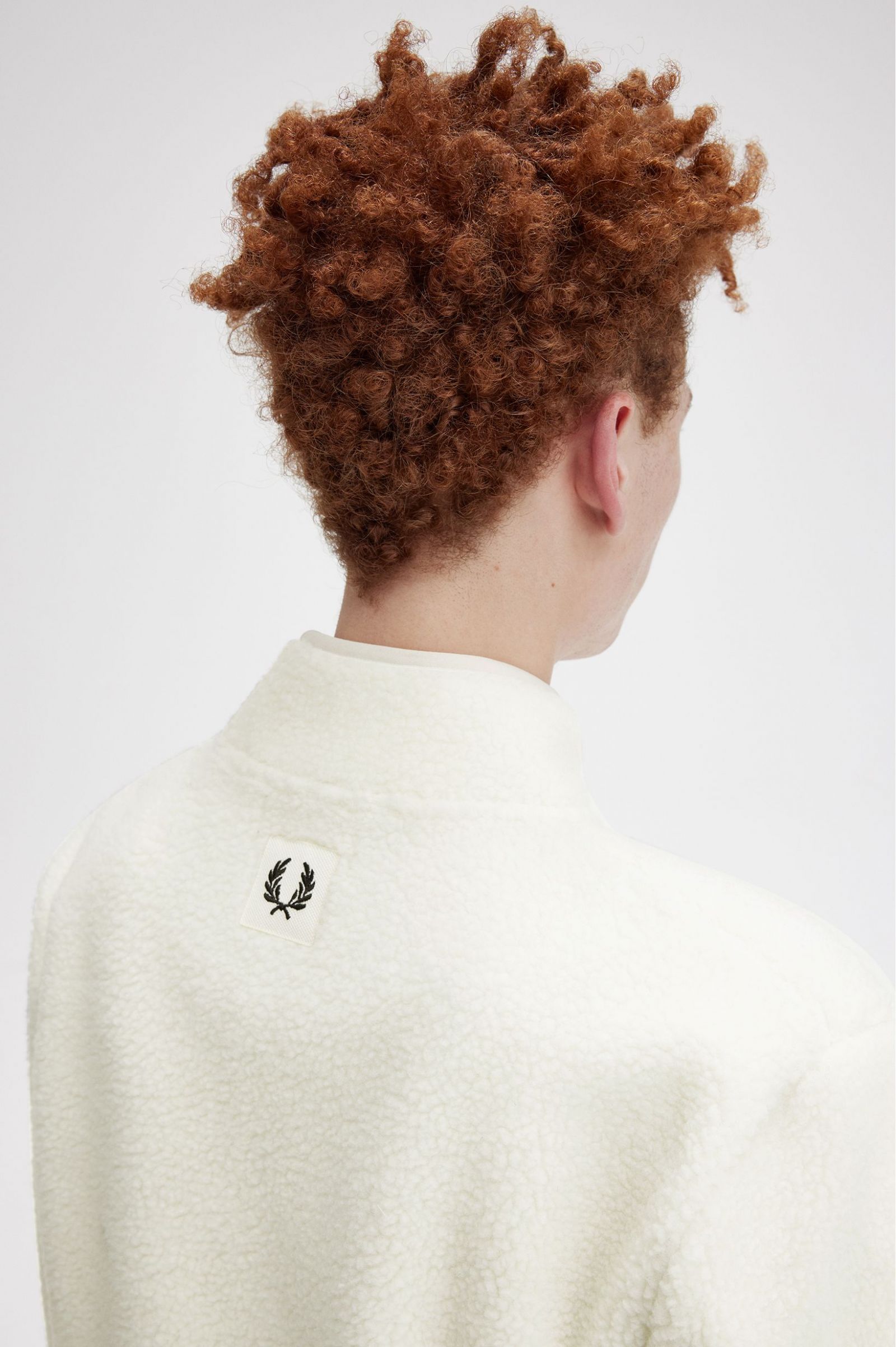 Zip Through Borg Fleece Ecru 7038819