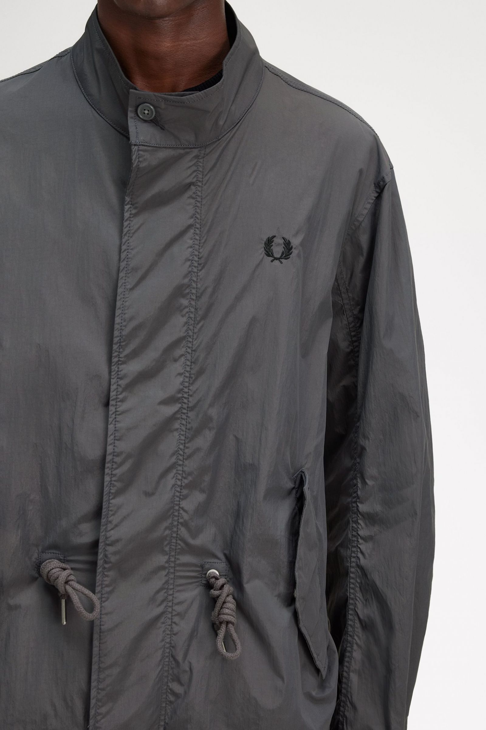 Straight Hem Parka Gunmetal 7038266