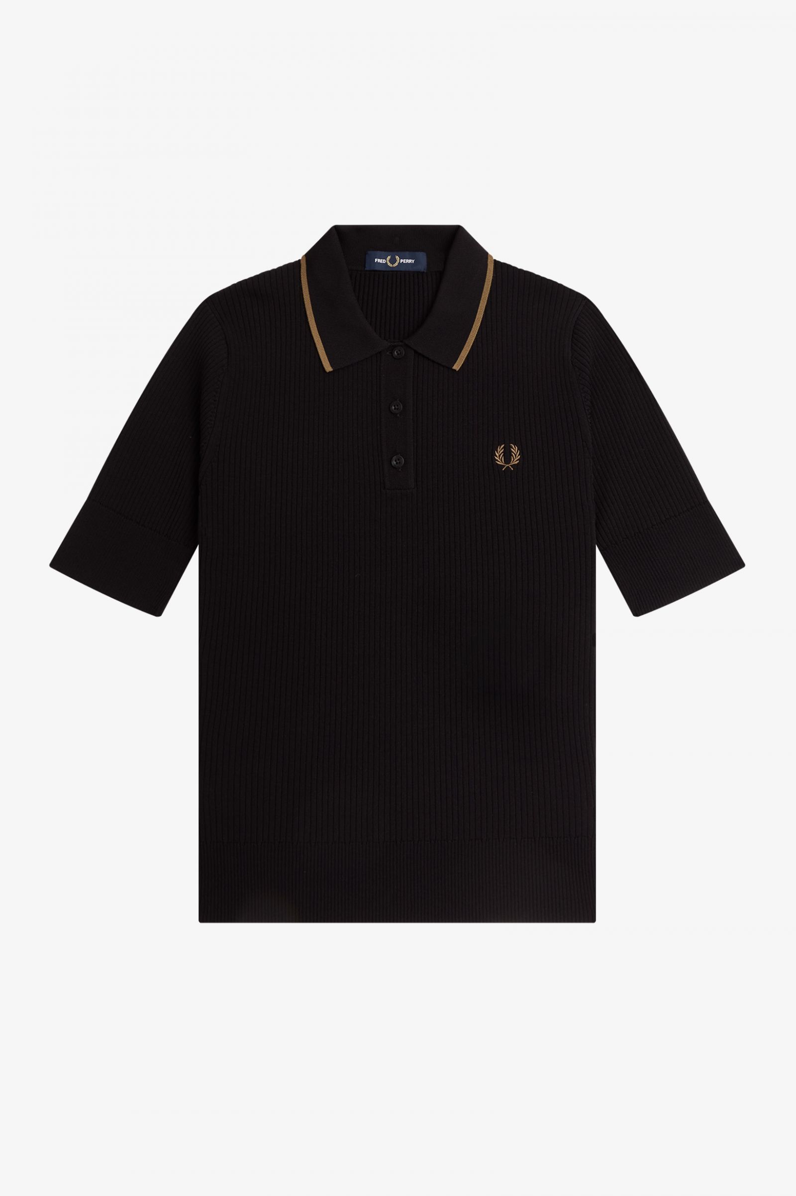 Ribbed Knitted Shirt Black 7039328