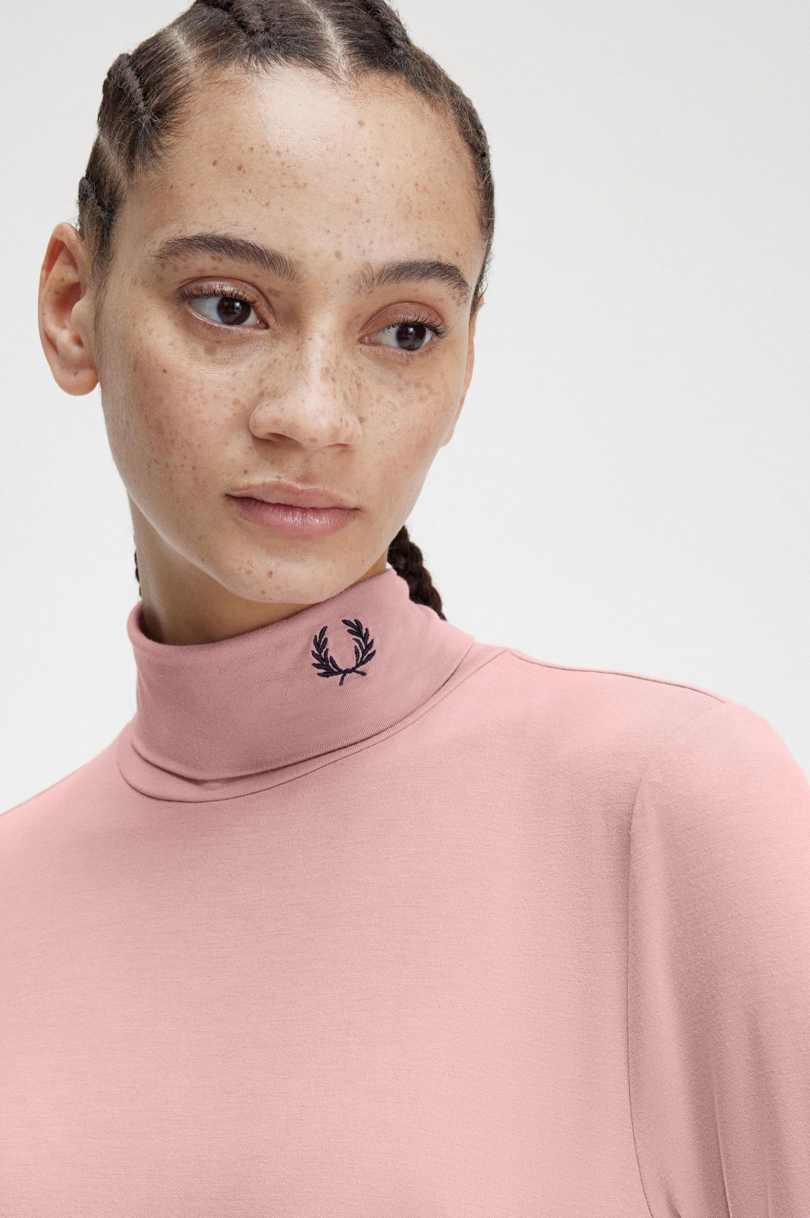 Roll Neck Top Dusty Rose Pink 7039439