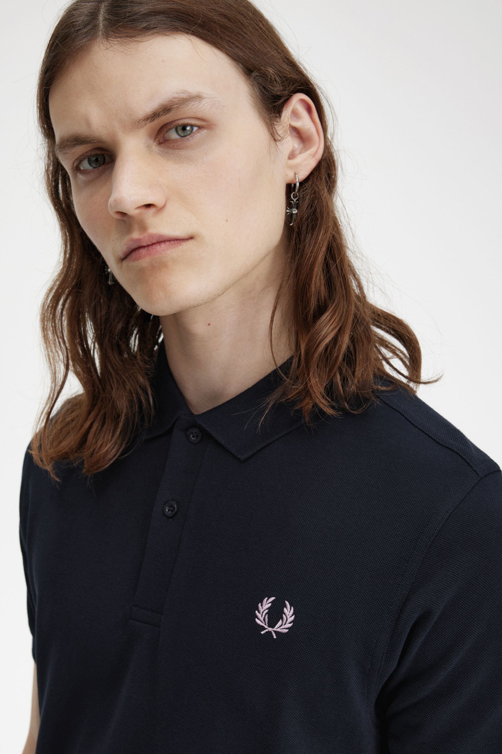 The Fred Perry ShirtM6000 Navy / Dark Pink 7039048
