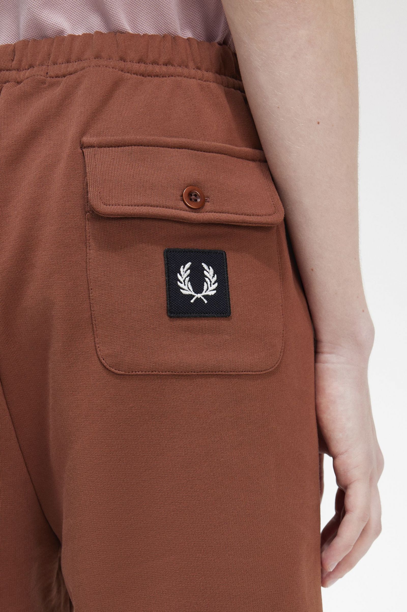 Badge Detail Track Shorts Whisky Brown 7038797