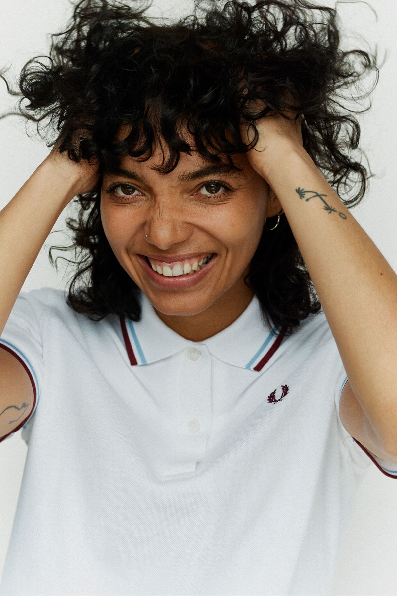 The Fred Perry ShirtG12 White / Ice / Maroon 7039454