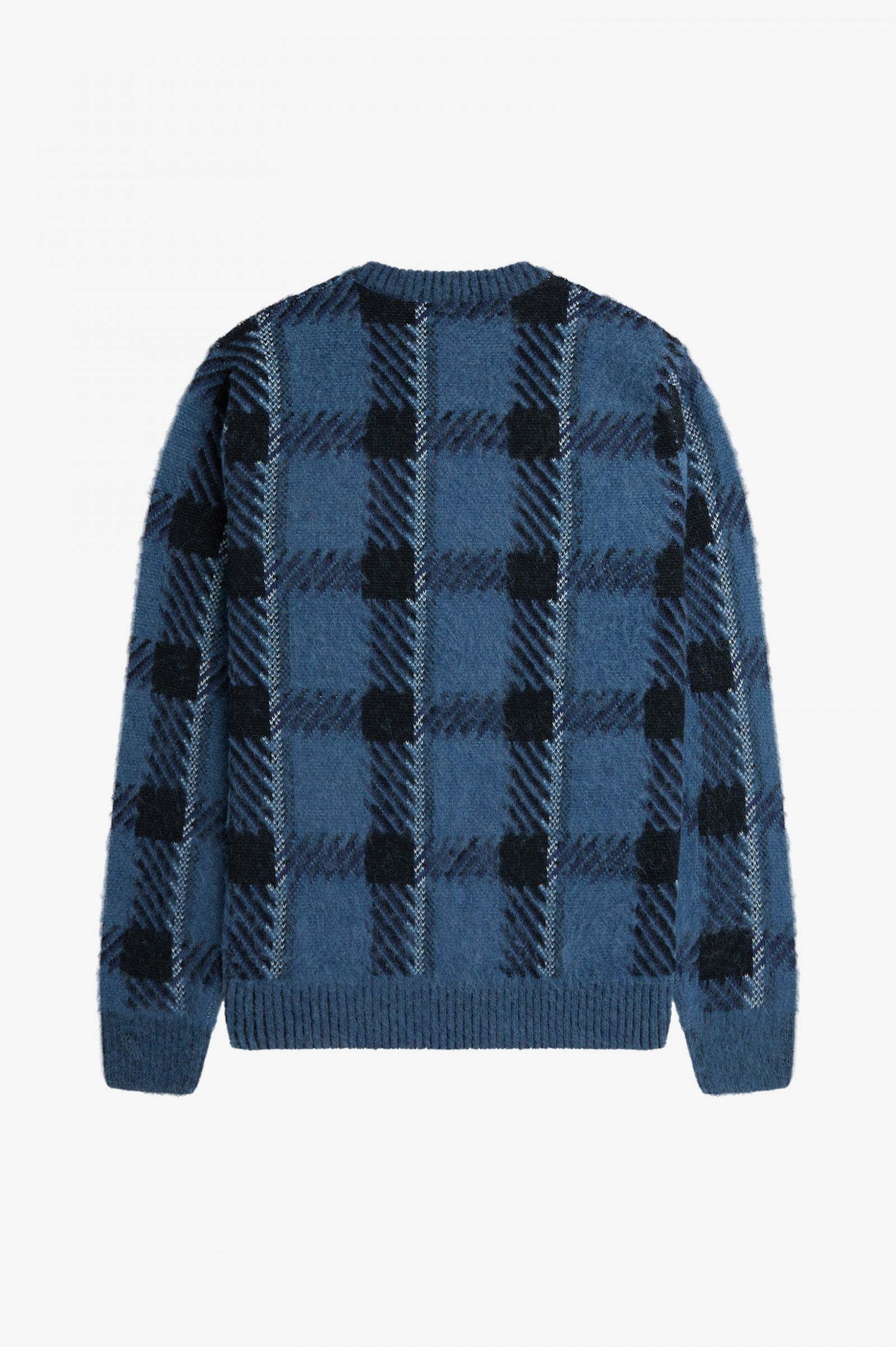 Glitch Tartan Jumper Midnight Blue 7038675