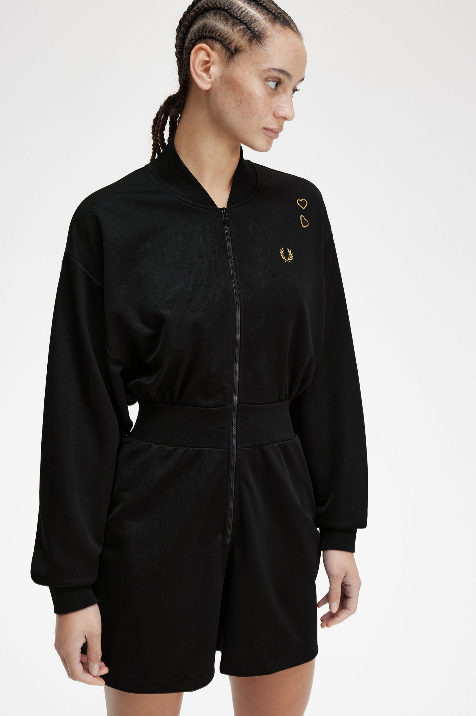 Amy Winehouse FoundationZip-Through Playsuit Black 7039297
