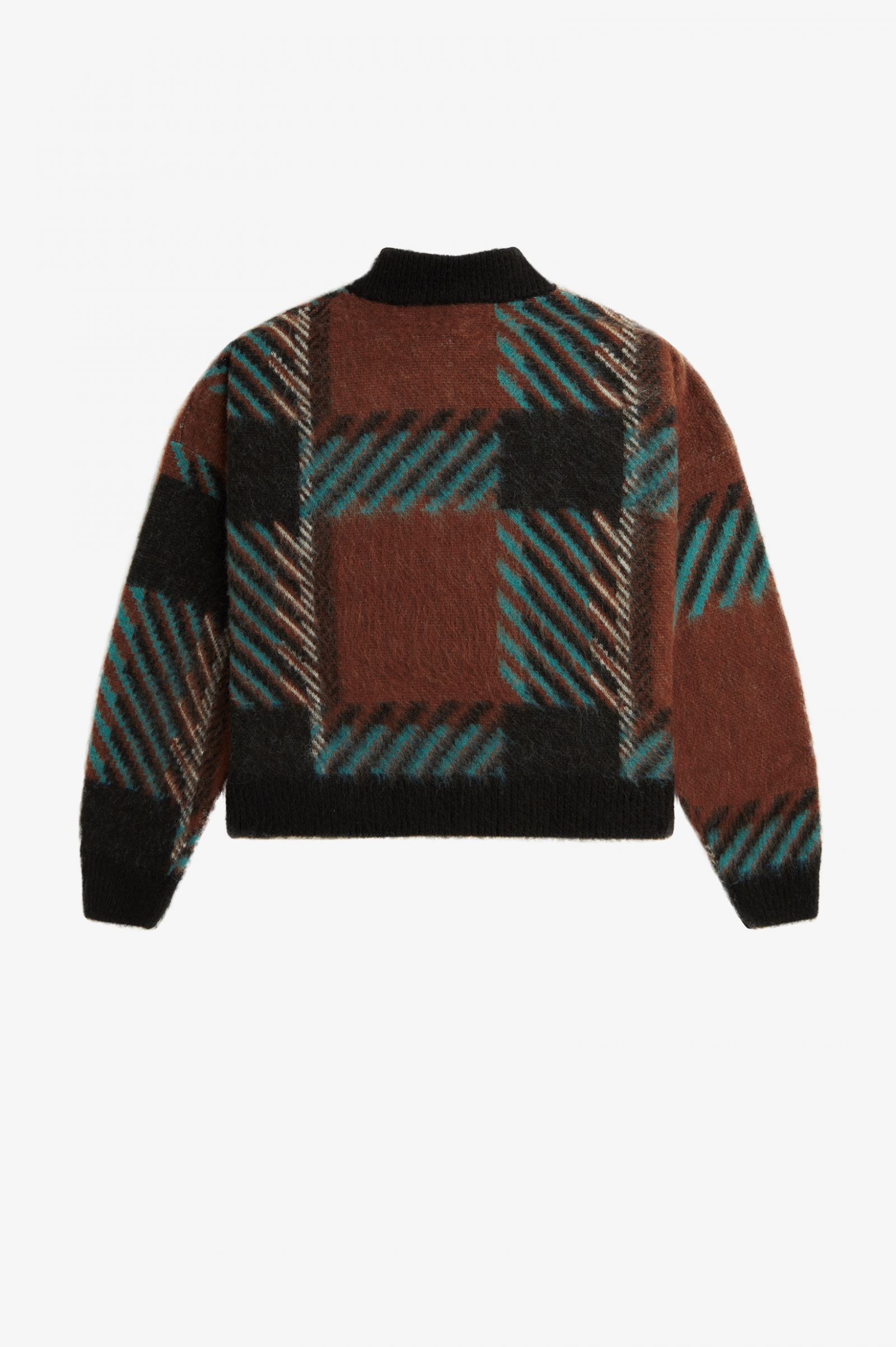 Glitch Tartan Jumper Whisky Brown 7039324