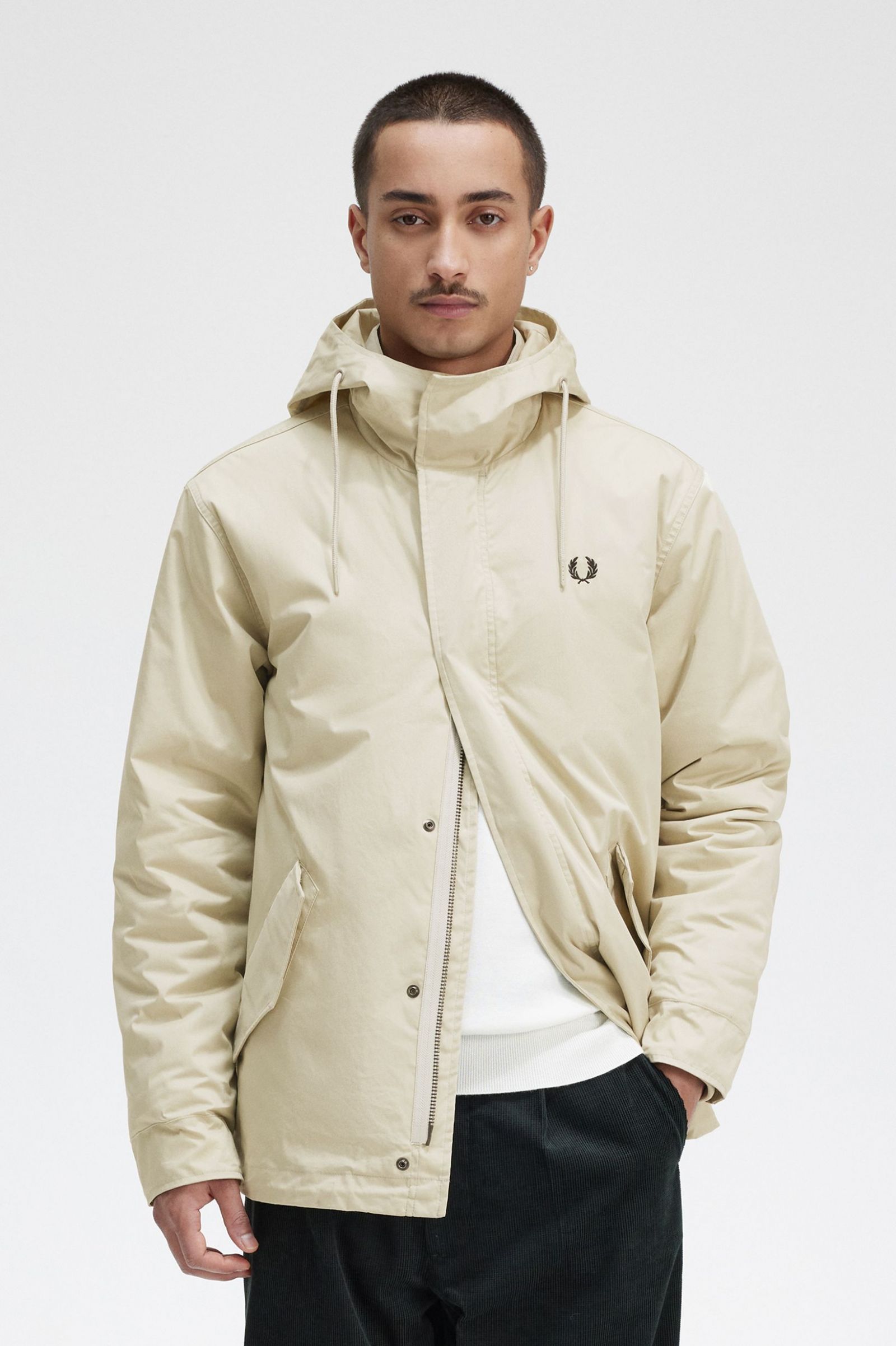 Short Padded Parka Light Oyster 7038275