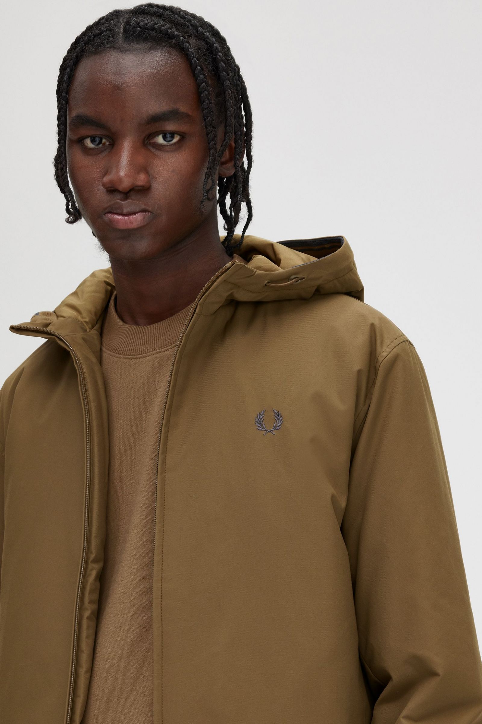 Padded Hooded Brentham Jacket Shaded Stone 7038821