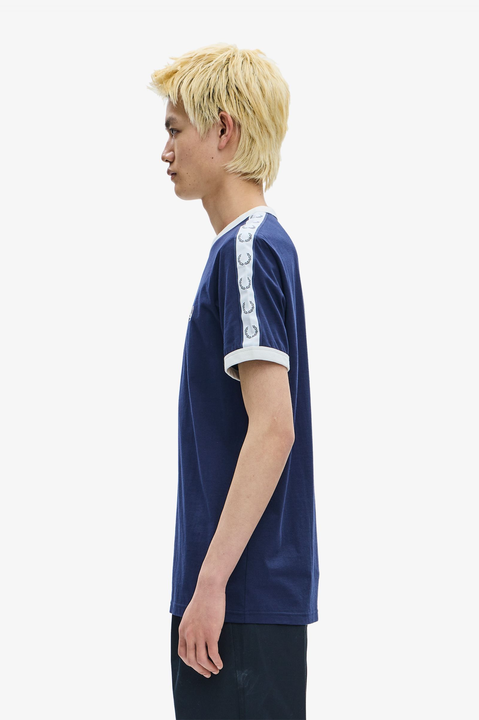Taped Ringer T-Shirt Carbon Blue 7038956