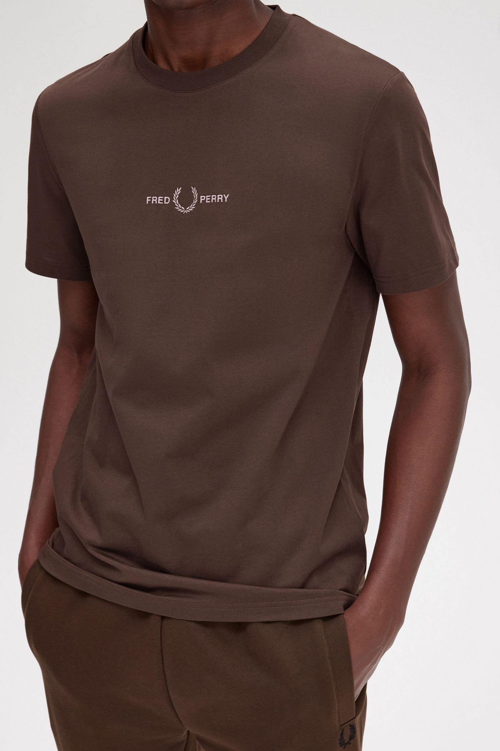 Embroidered T-Shirt Burnt Tobacco 7038402