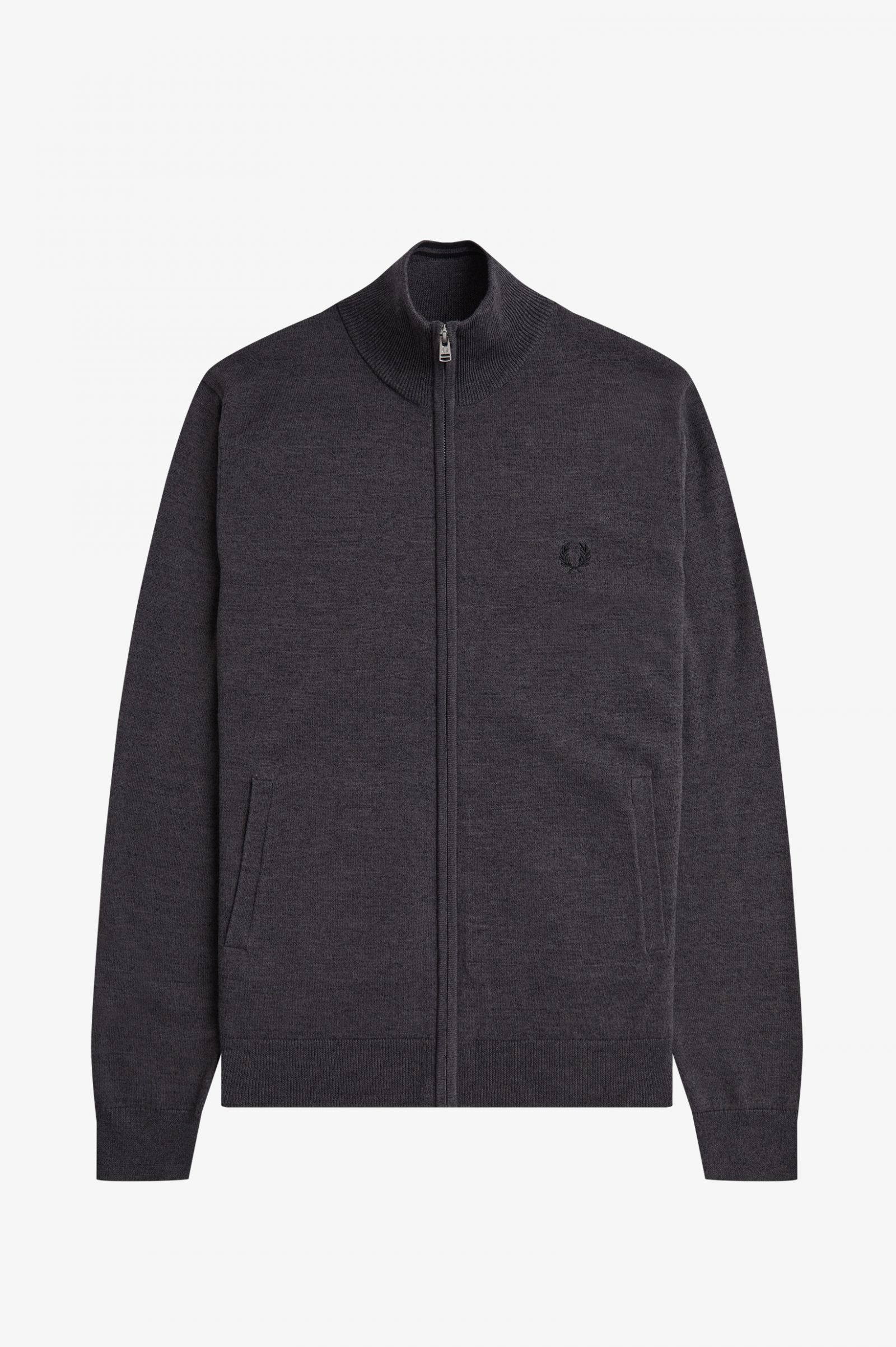 Classic Zip Through Cardigan Dark Grey Marl 7038326