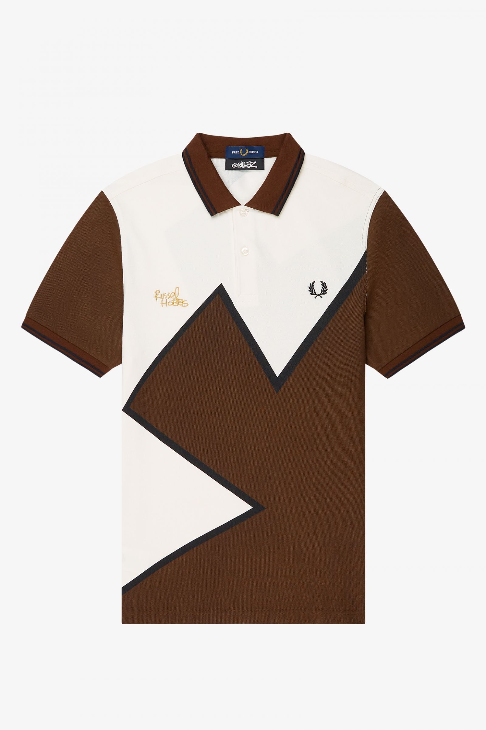 GorillazRussel Hobbs Printed Polo Shirt Maroon / White / Ice 7037886