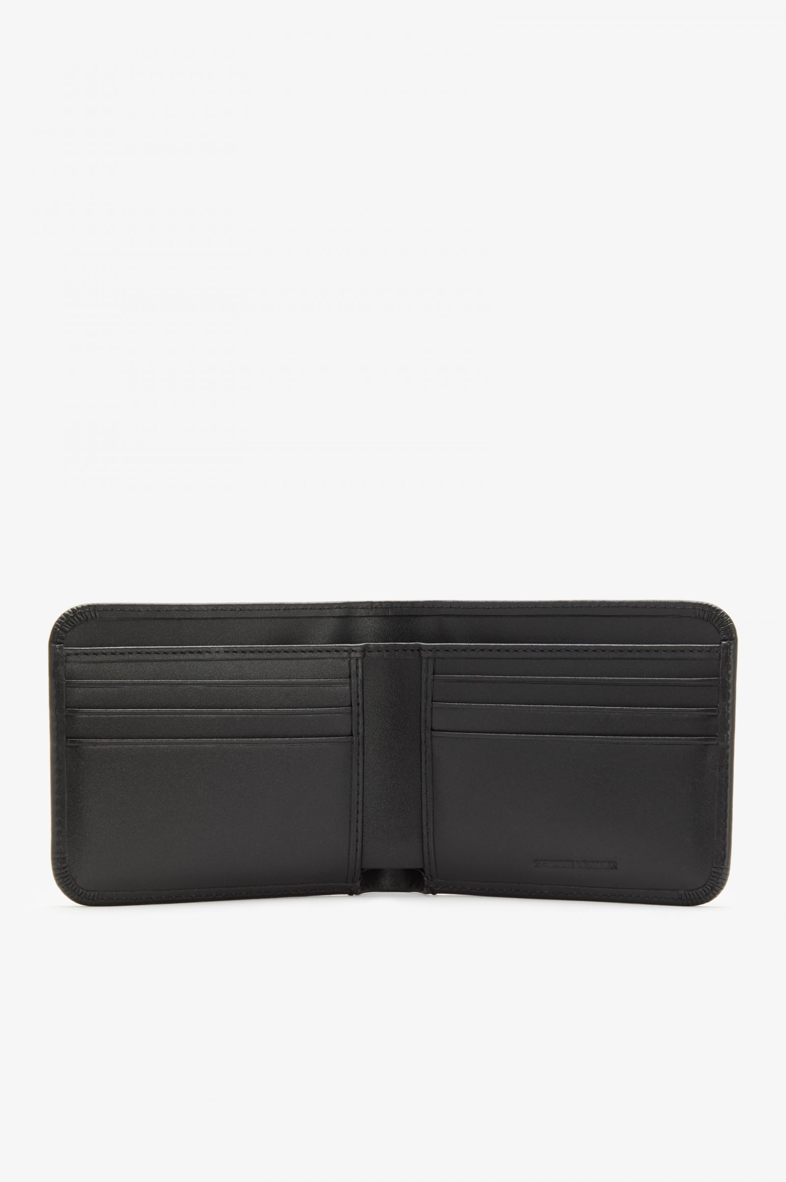 Burnished Leather Billfold Wallet Black 7037790