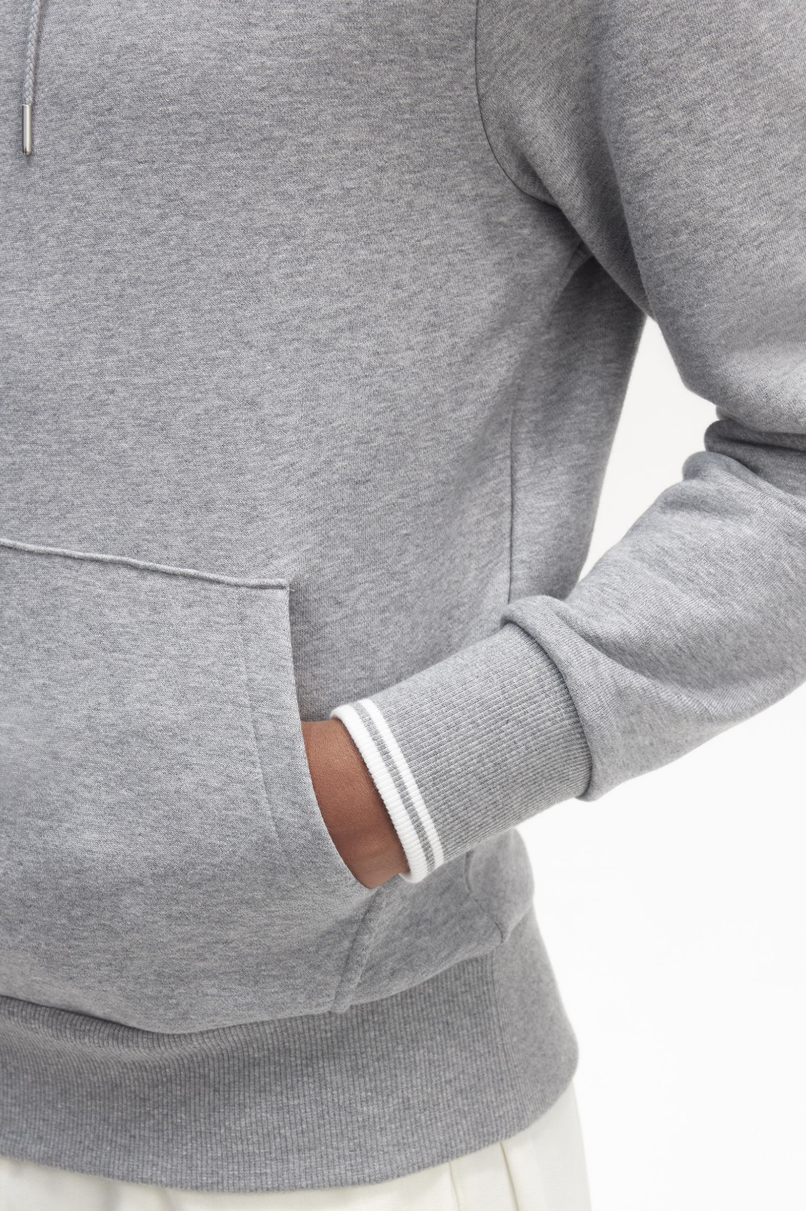 Tipped Hooded Sweatshirt Steel Marl 7038878