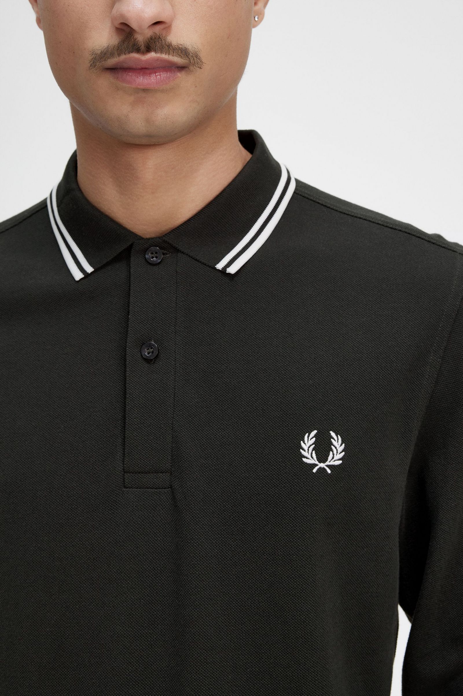The Fred Perry ShirtM3636 Night Green / Snow White / Snow White 7038593