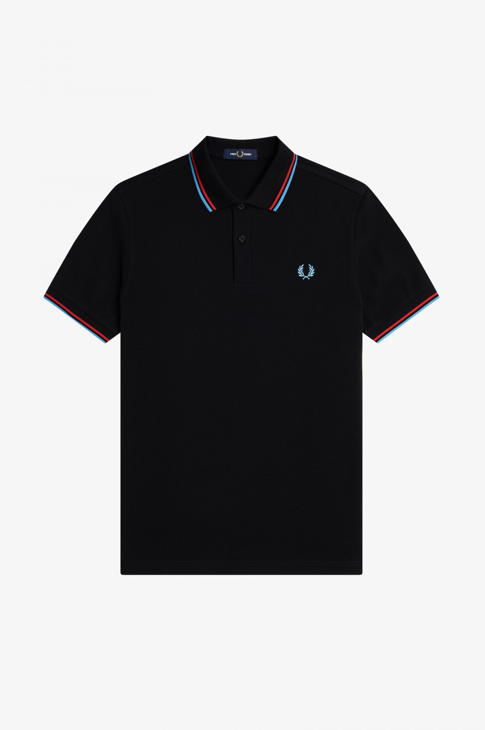 The Fred Perry ShirtM3600 Black / Washed Red / Soft Blue 7038615
