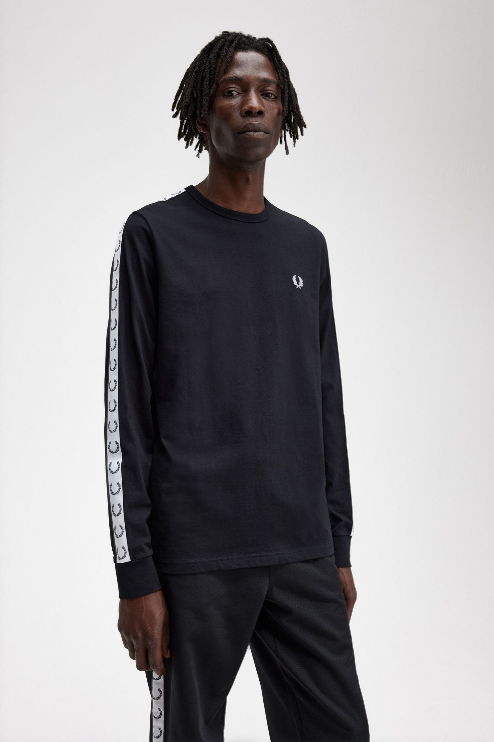Taped Long Sleeve T-Shirt Black 7038941
