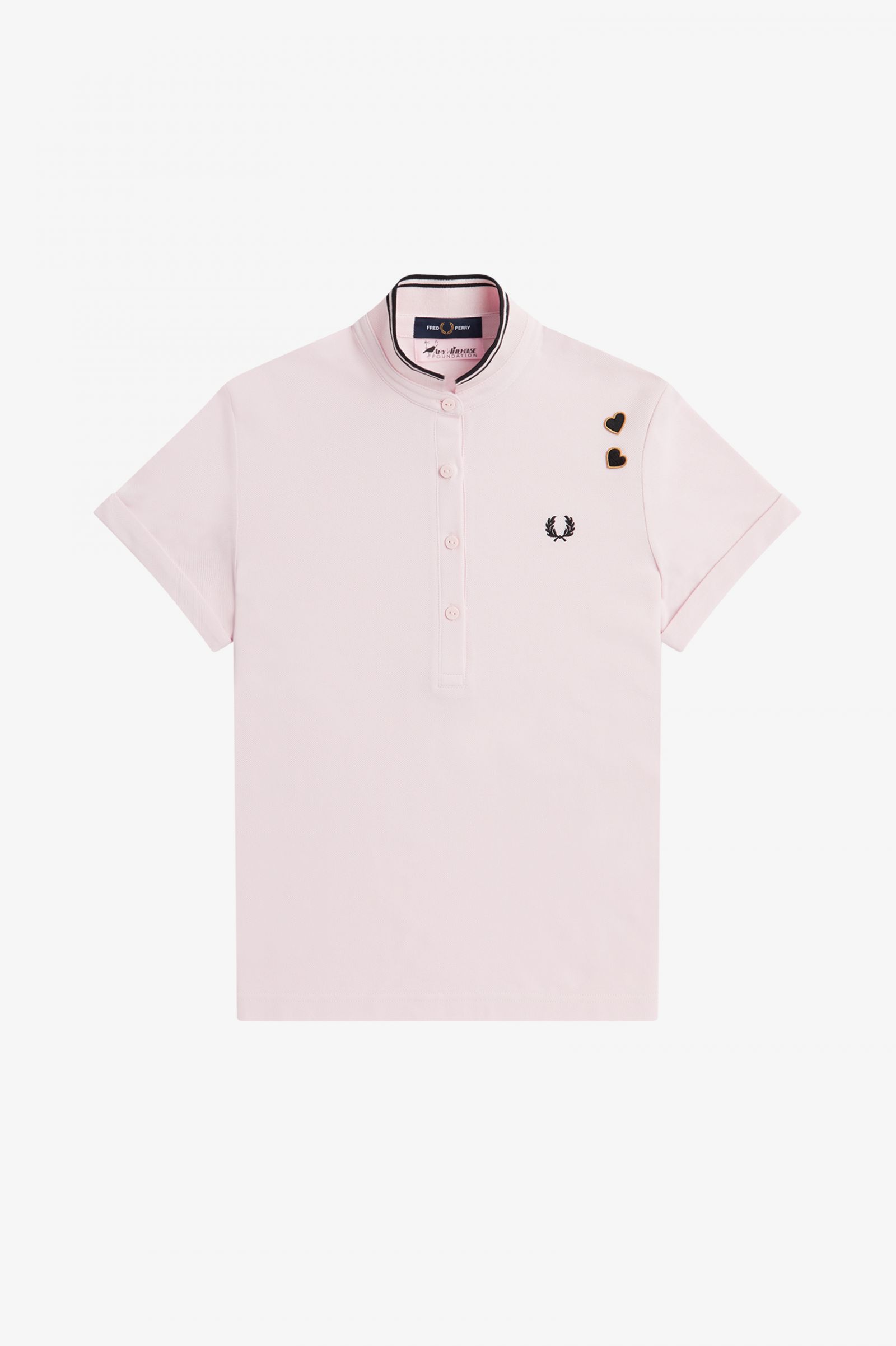 Amy Winehouse FoundationTipped Piqué Shirt Milky Pink 7037982