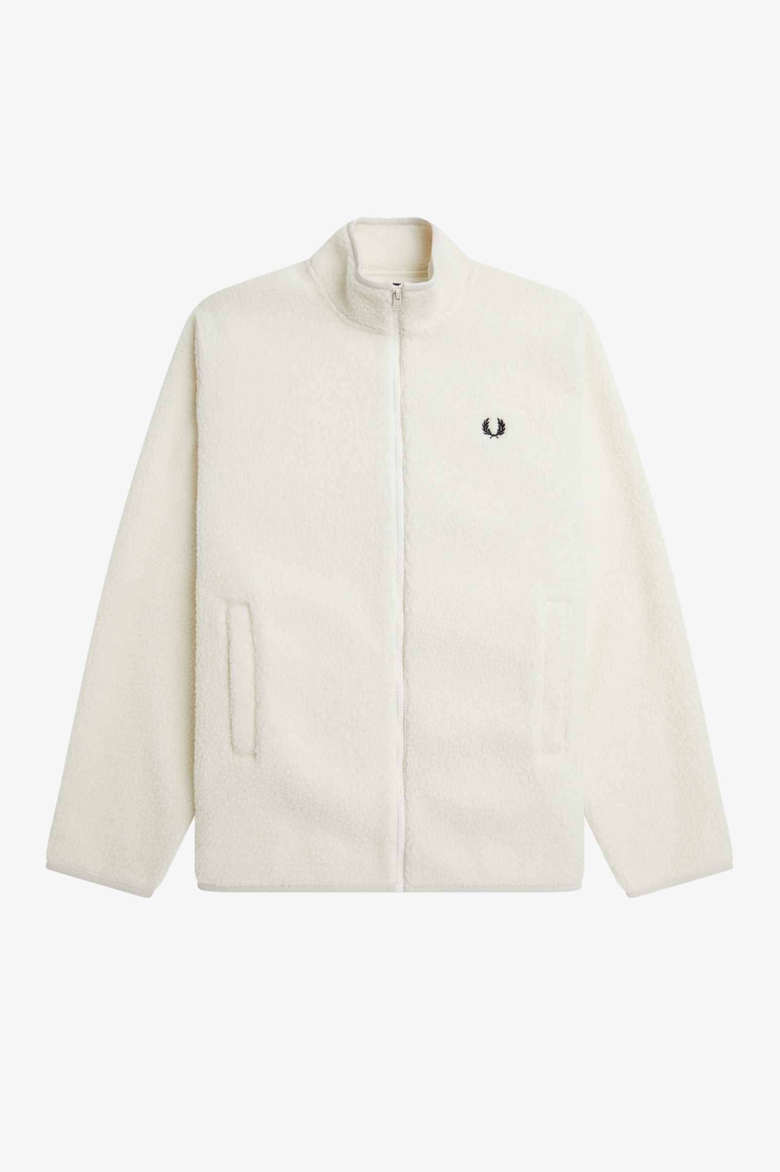 Zip Through Borg Fleece Ecru 7038819