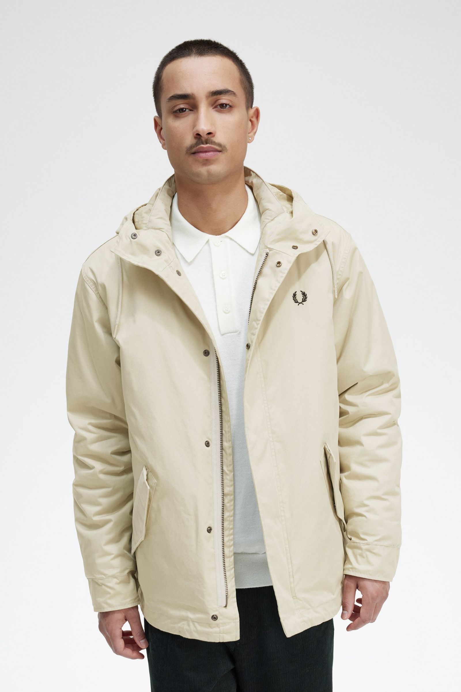 Short Padded Parka Light Oyster 7038275
