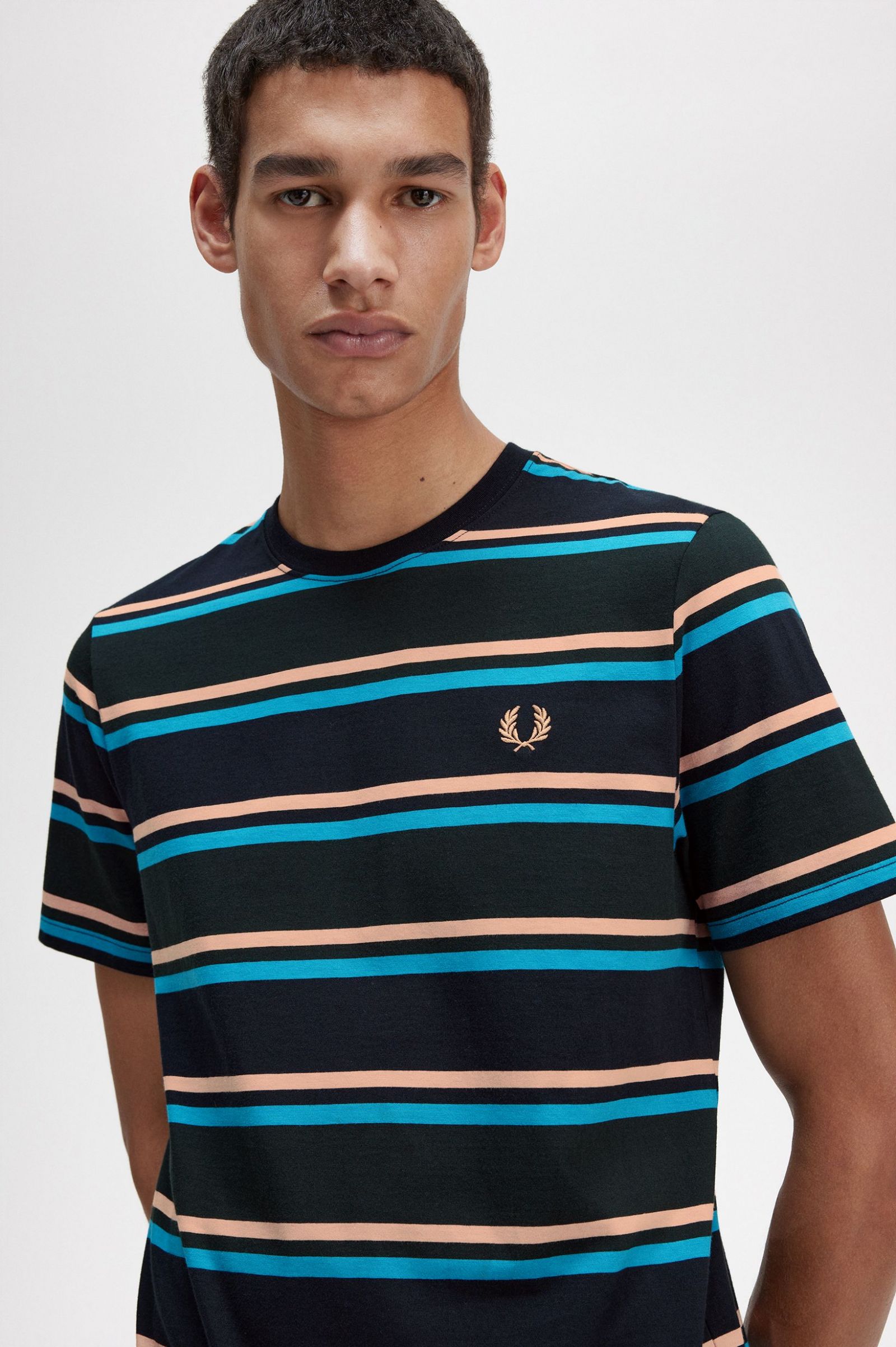 Bold Stripe T-Shirt Night Green 7038978