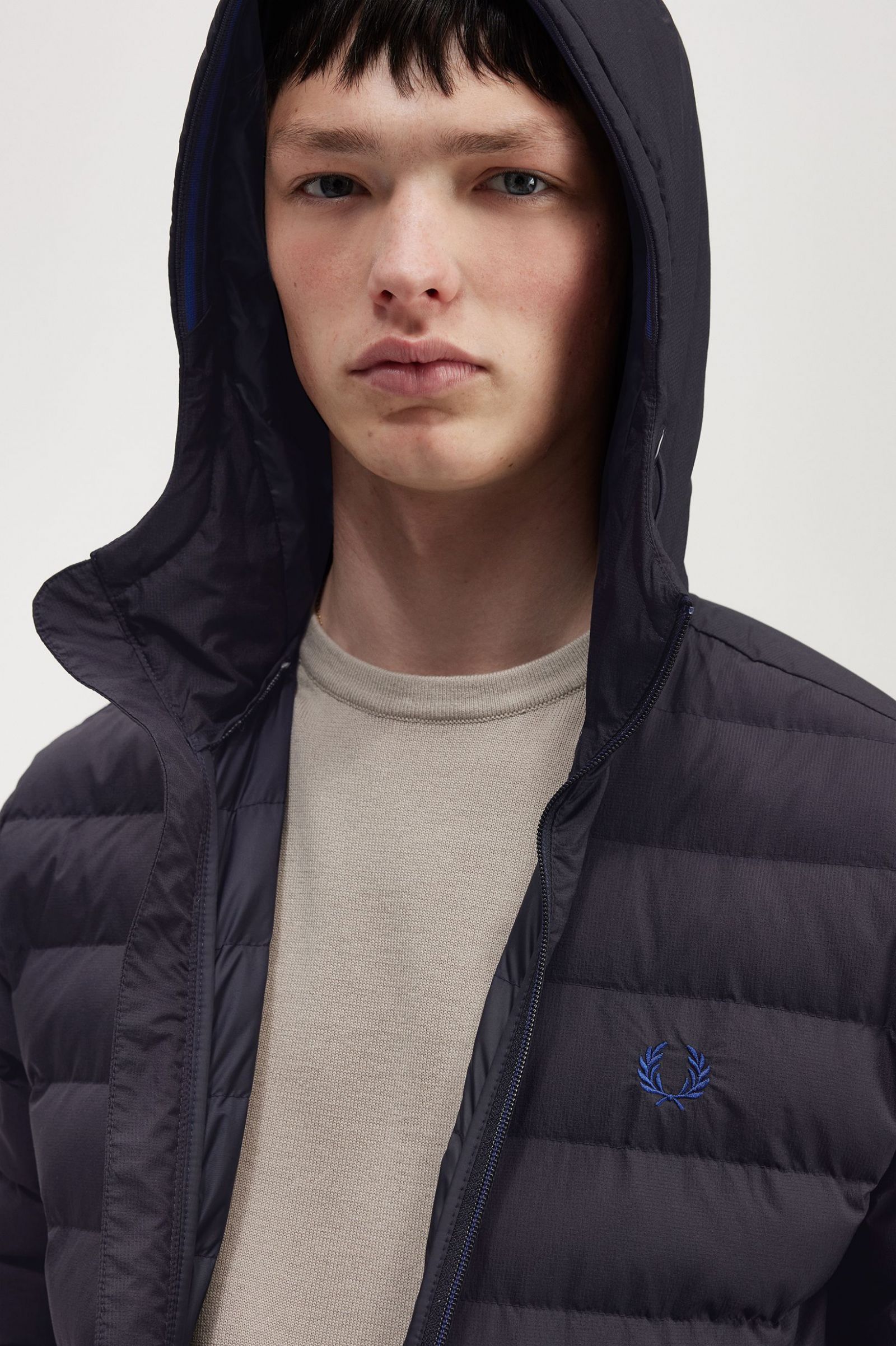 Hooded Insulated Jacket Navy 7038285