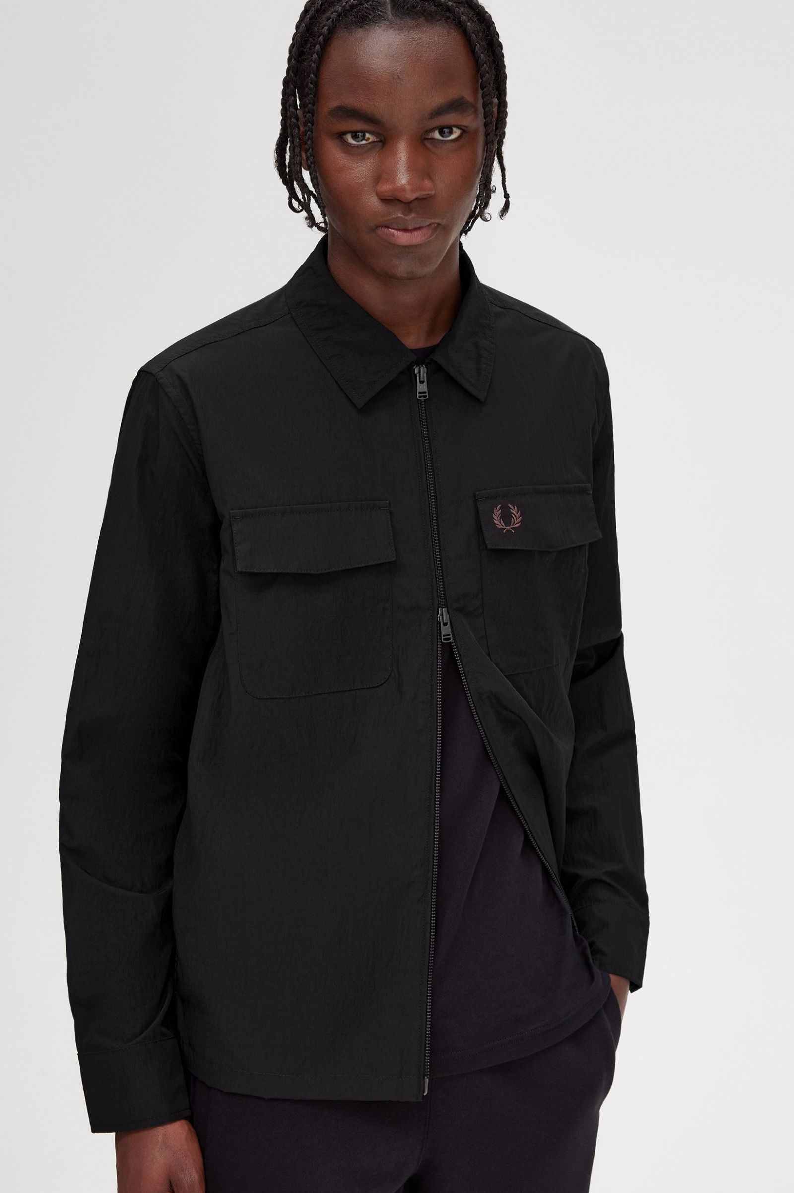 Zip-Through Overshirt Black 7038495