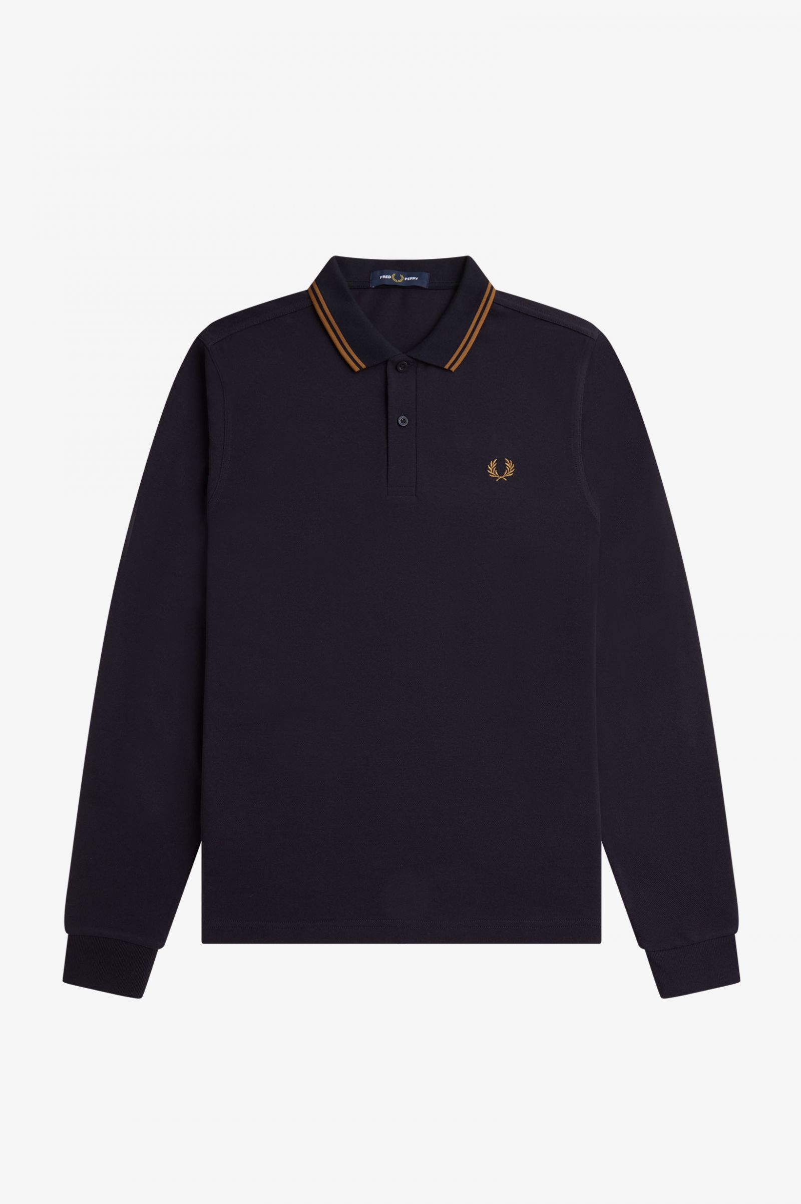 The Fred Perry ShirtM3636 Navy / Dark Caramel / Dark Caramel 7038588