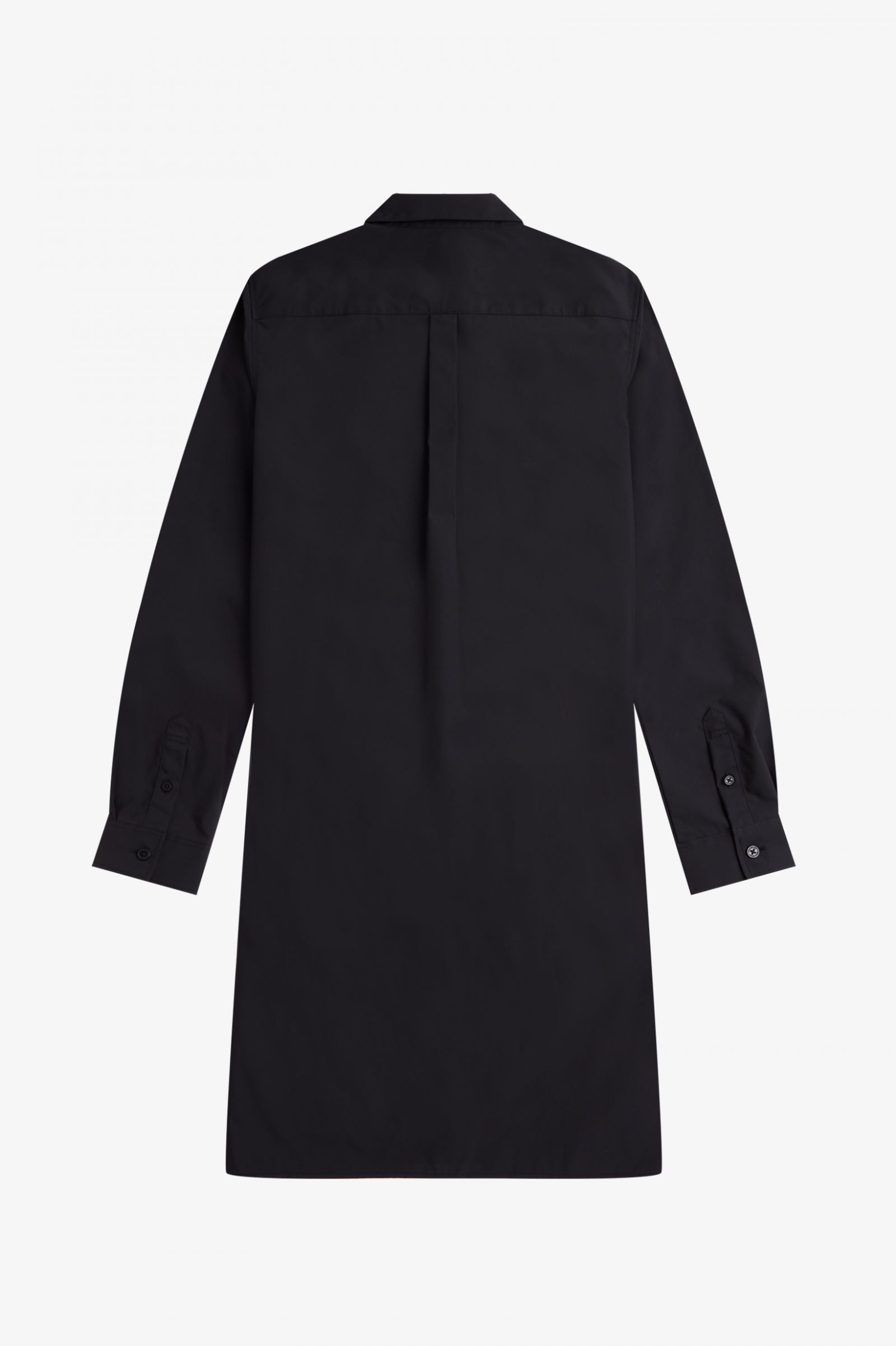 Button-Through Shirt Dress Black 7039354
