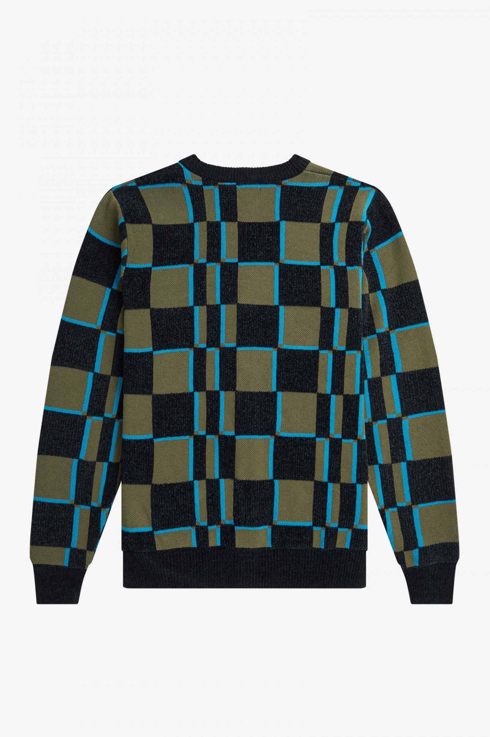 Glitch Chequerboard Cardigan Uniform Green / Black 7038327