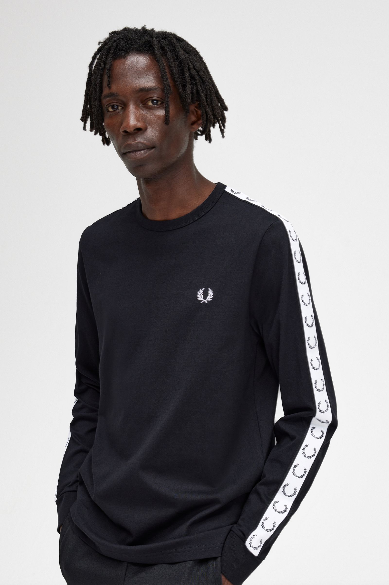 Taped Long Sleeve T-Shirt Black 7038941