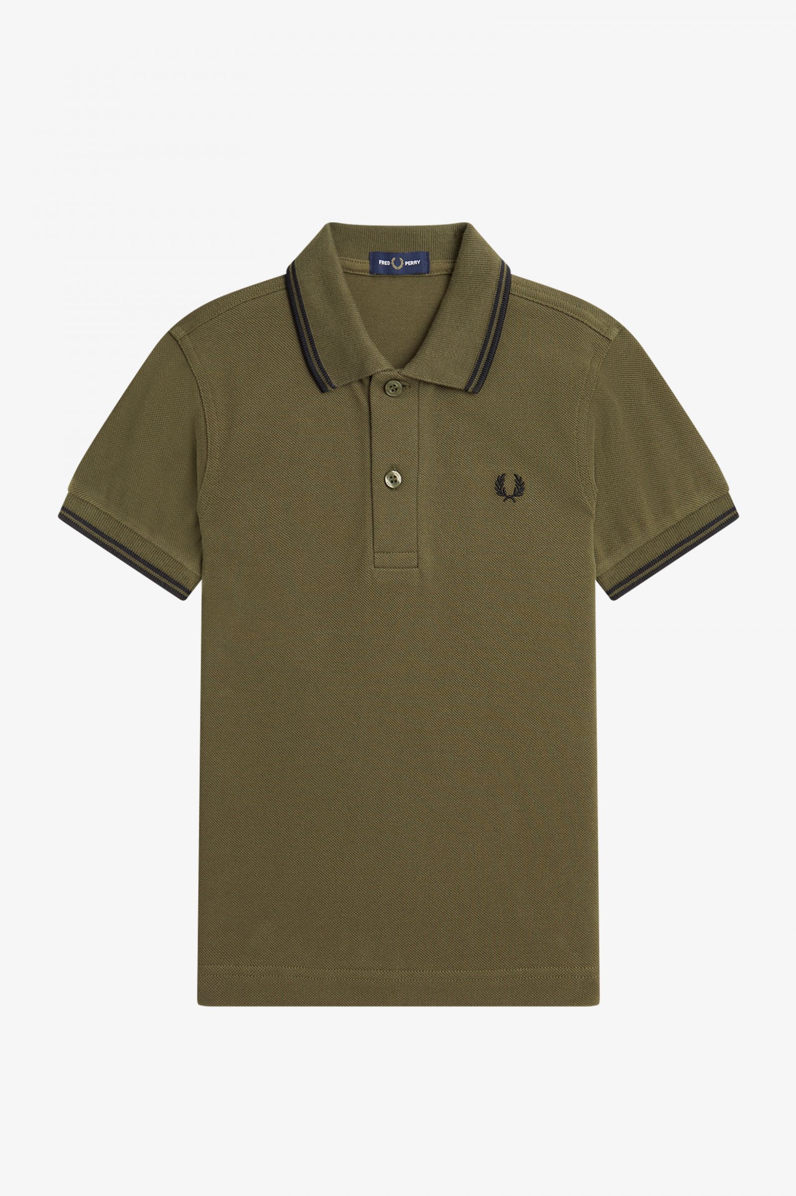 The Fred Perry ShirtKids Twin Tipped Fred Perry Shirt Uniform Green / Black 7038081