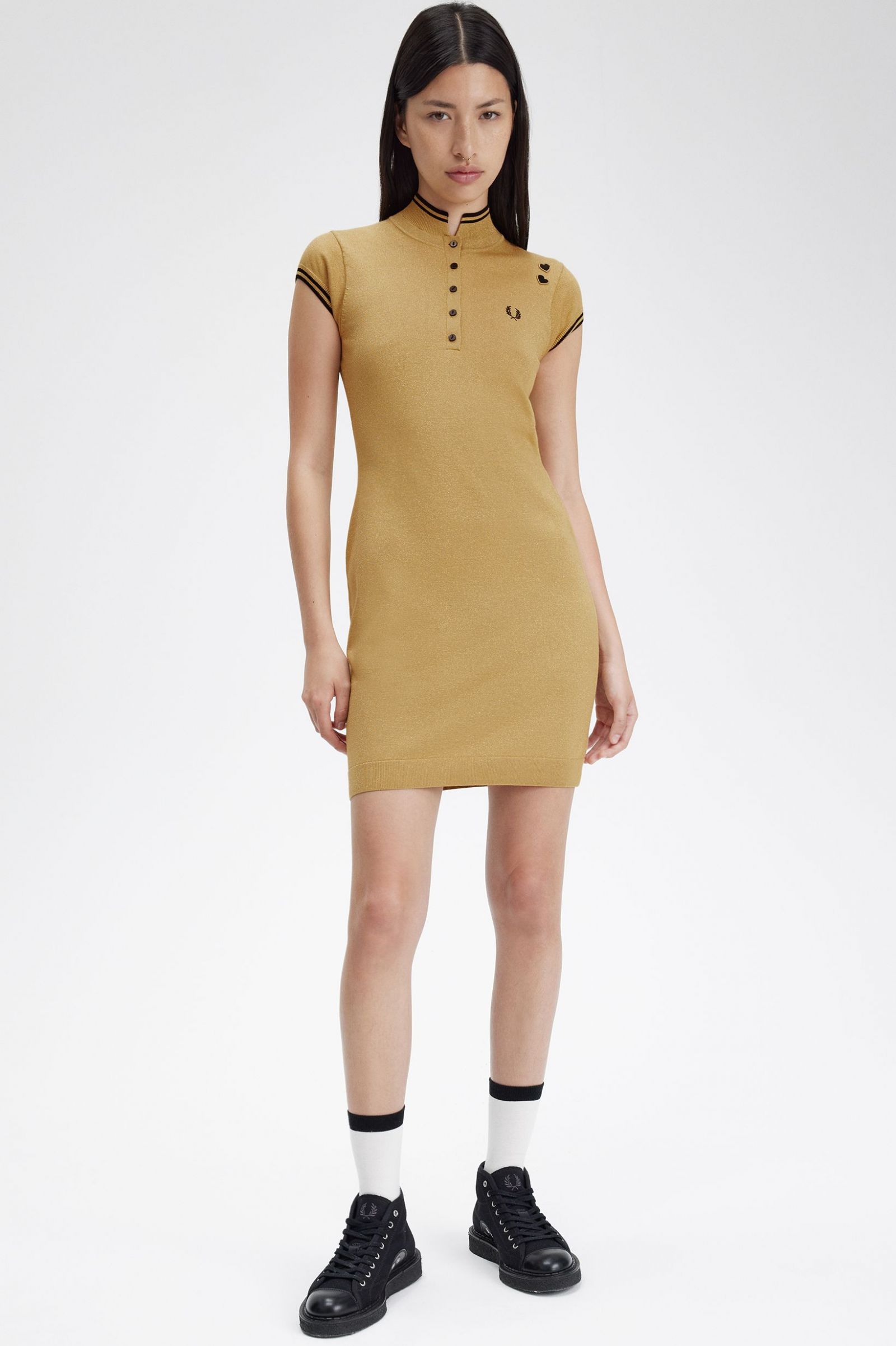 Amy Winehouse FoundationMetallic Knitted Dress 1964 Gold 7039382