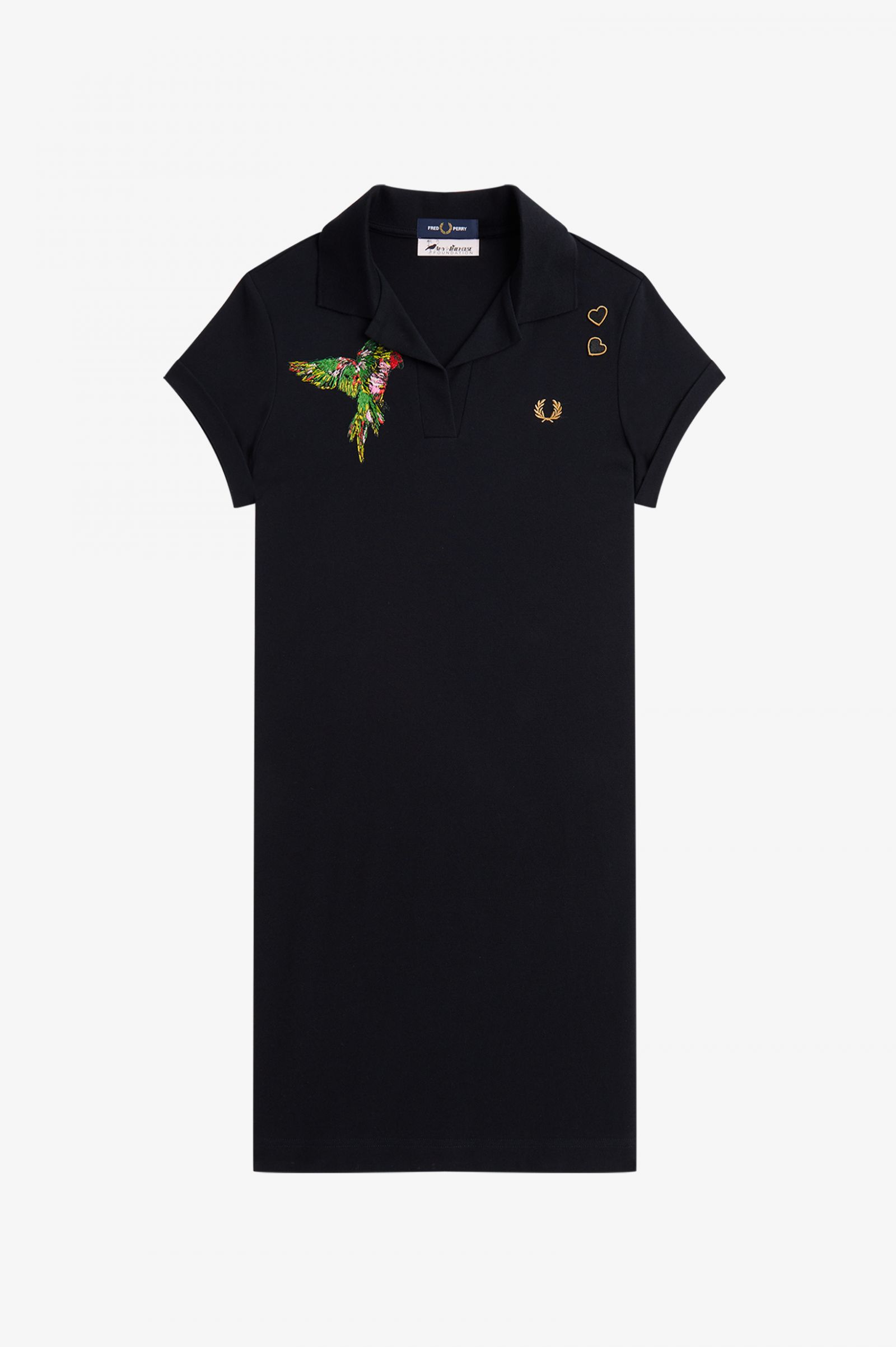 Amy Winehouse FoundationEmbroidered Piqué Dress Black 7037920