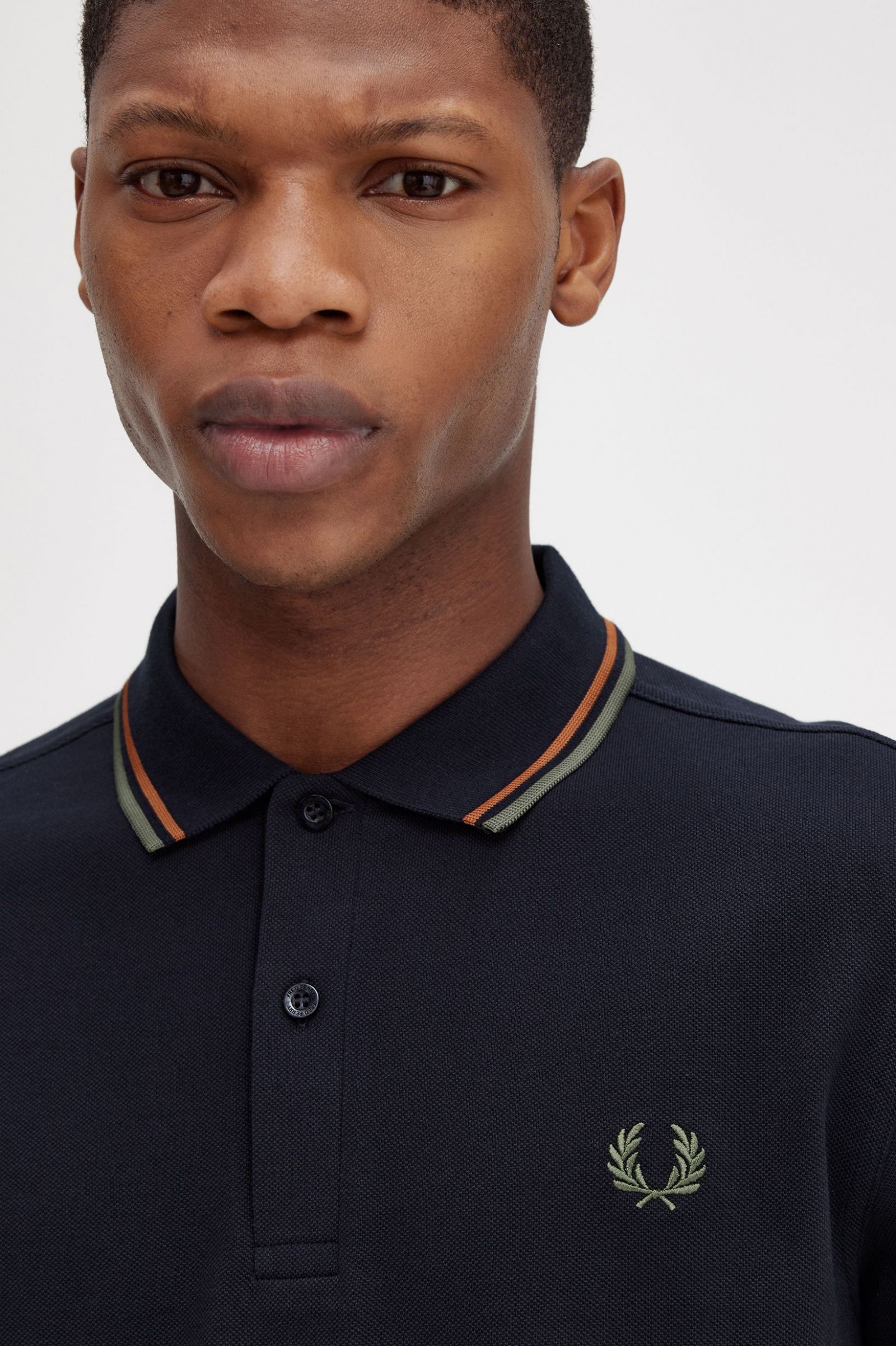 The Fred Perry ShirtM3636 Navy / Nut Flake / Field Green 7039003