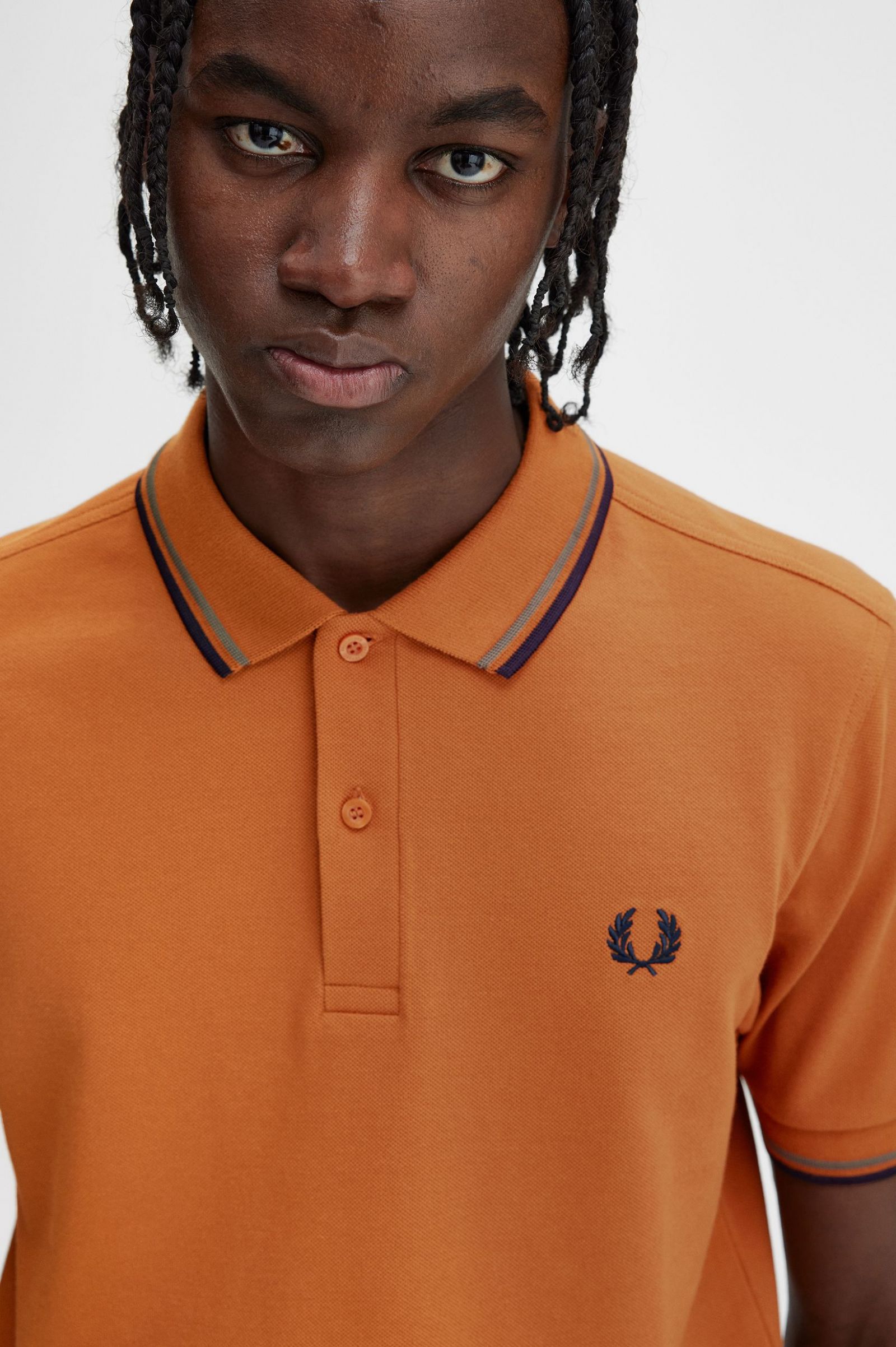 The Fred Perry ShirtM3600 Nut Flake / Field Green / Navy 7038575