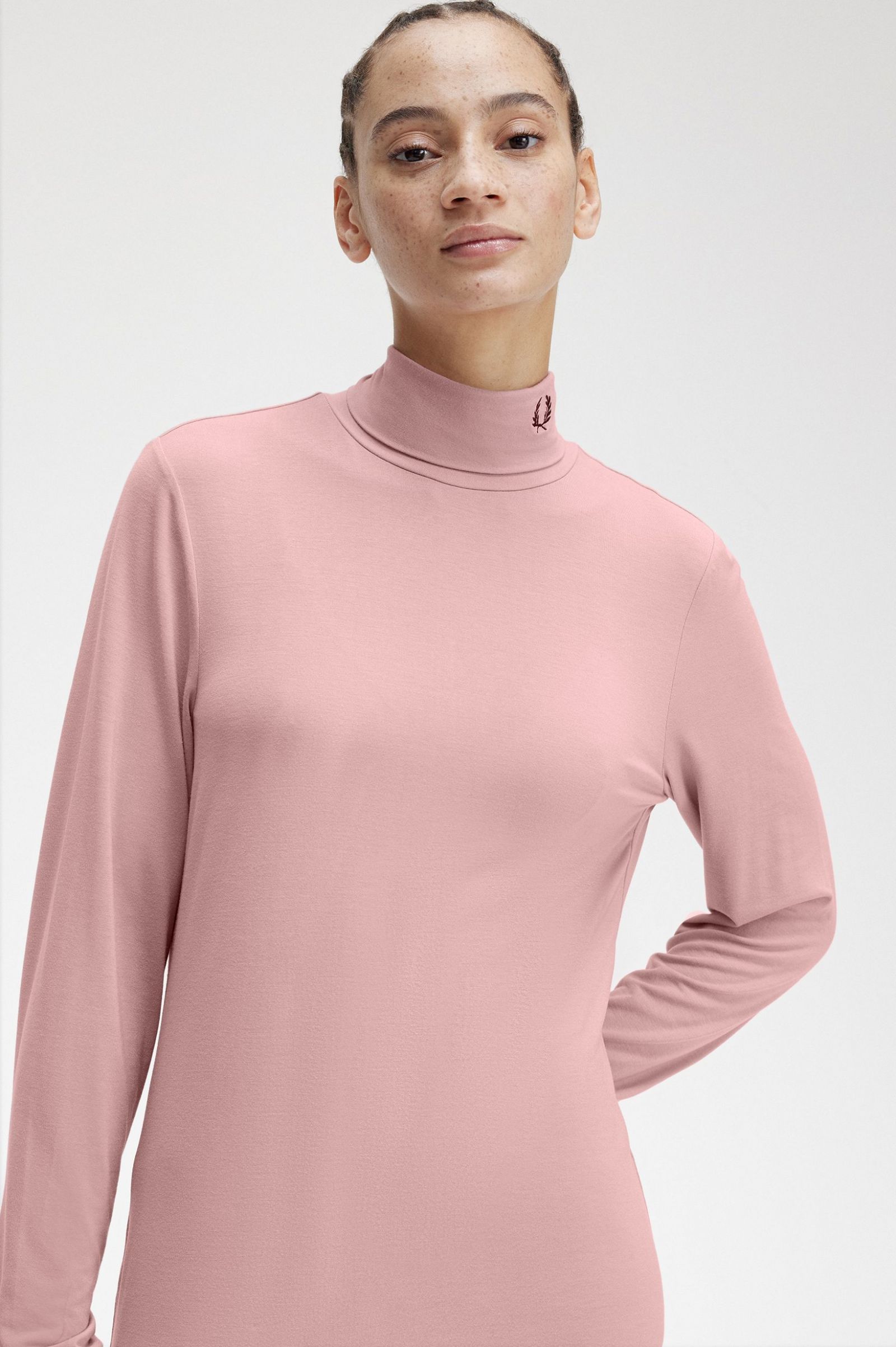 Roll Neck Top Dusty Rose Pink 7039439