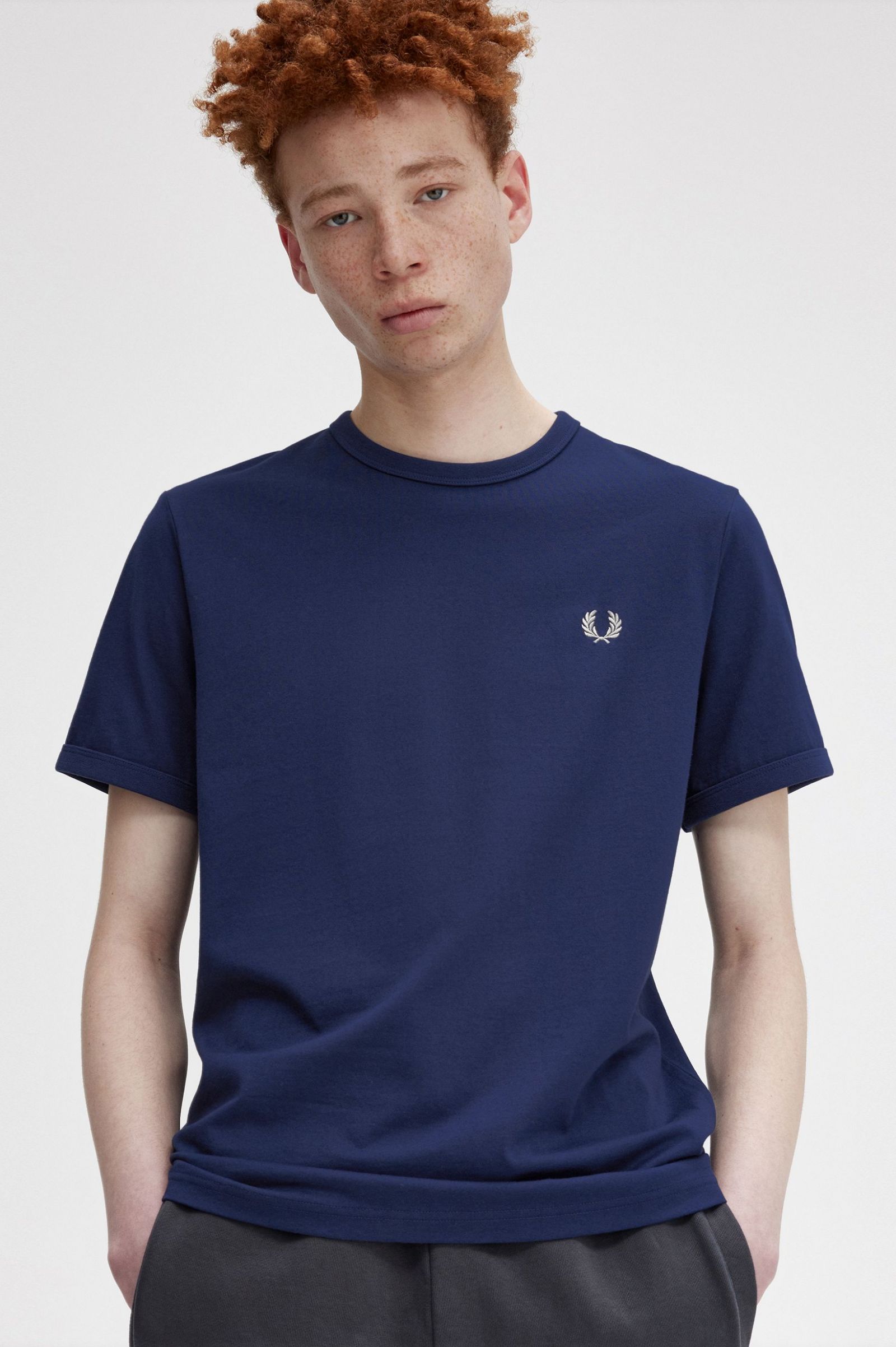 Ringer T-Shirt French Navy / Snow White 7038917