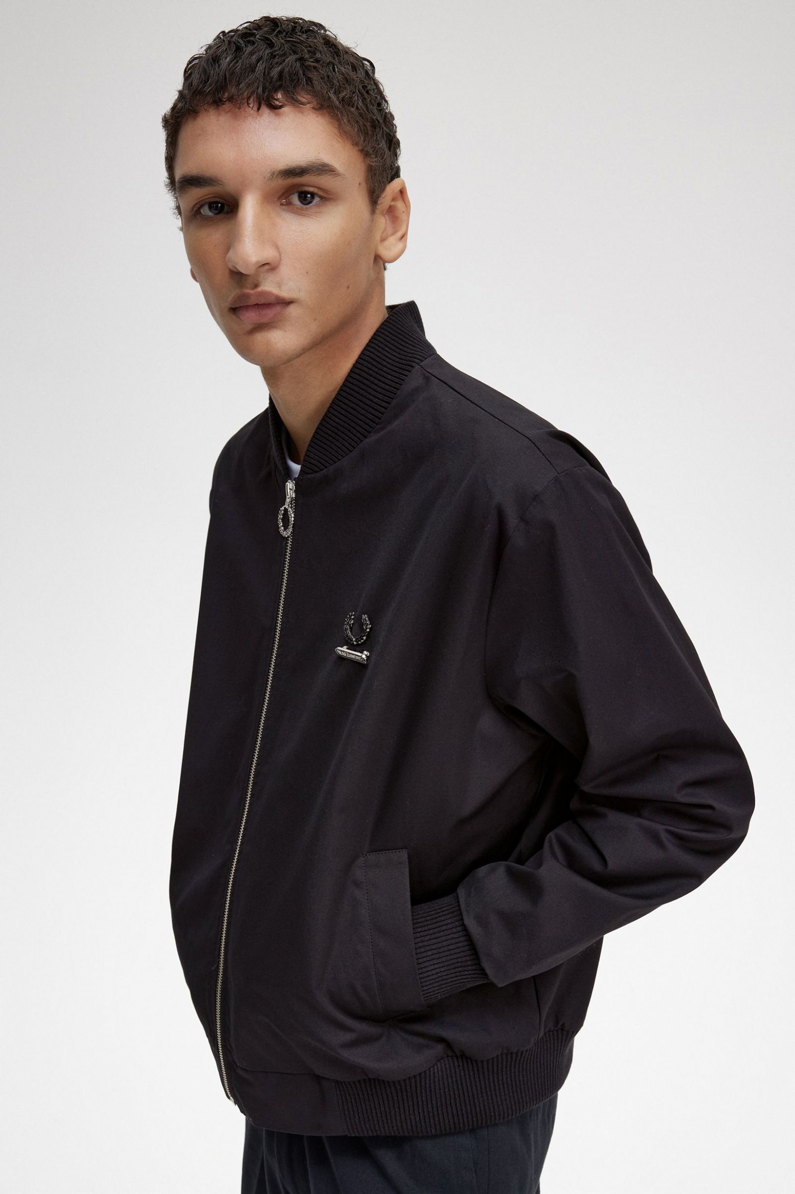 Raf SimonsPrinted Bomber Jacket Black 7038295