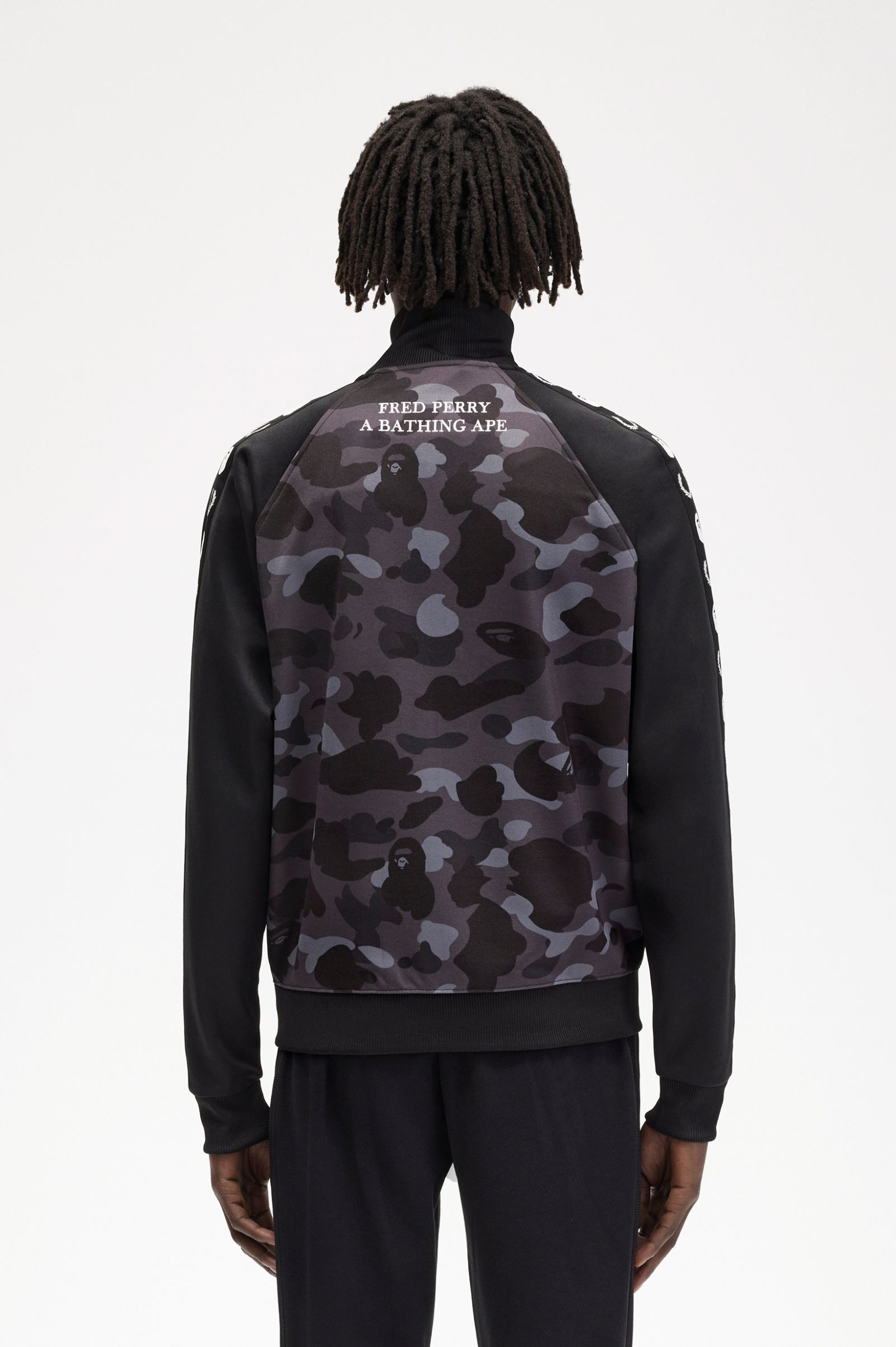 A Bathing Ape?Camouflage Panel Track Jacket Black 7038241