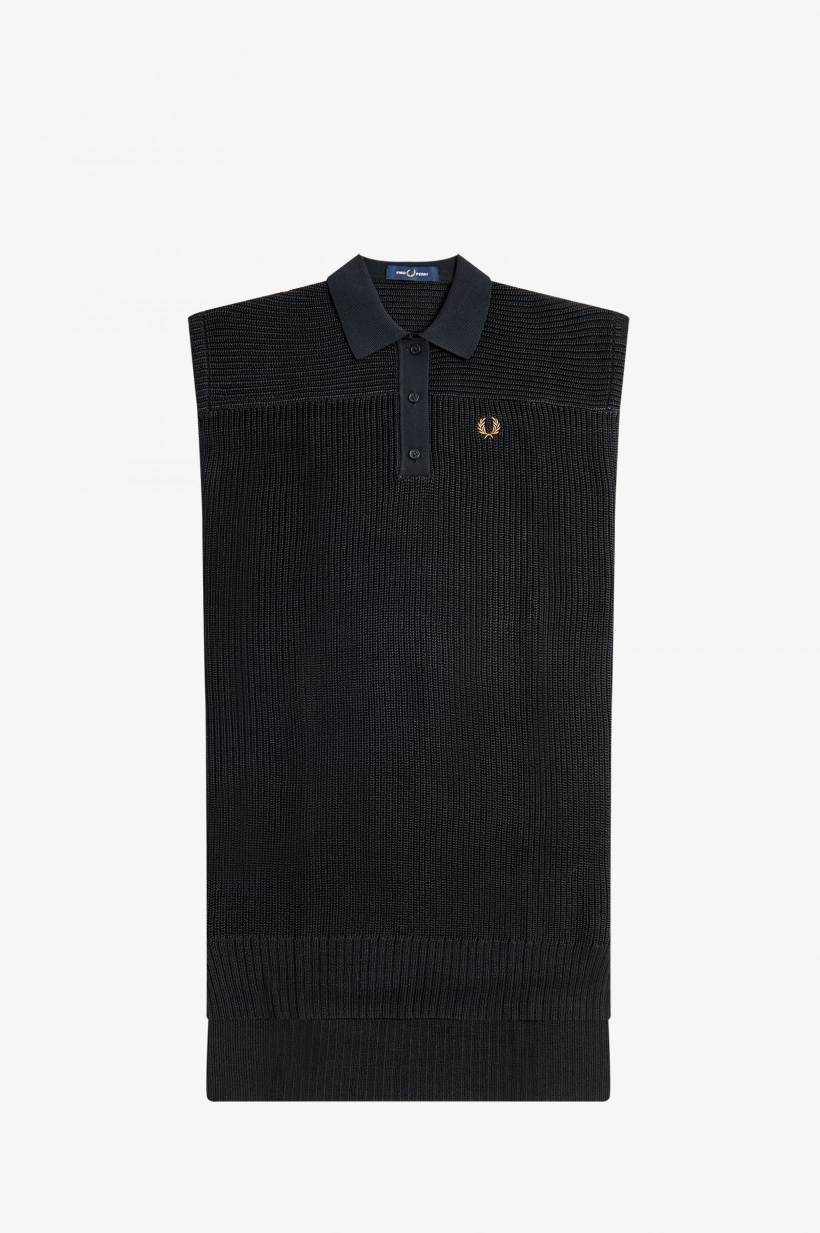 Knitted Shirt Dress Black 7039305