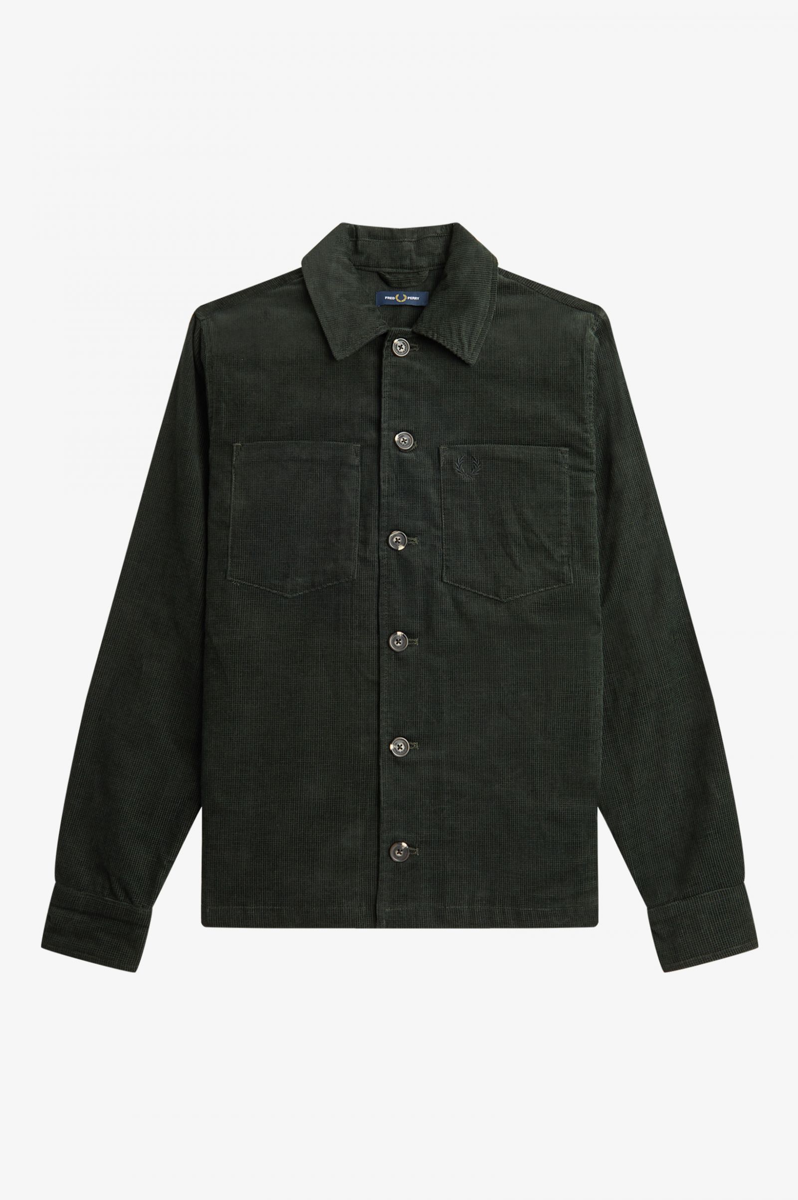 Waffle Cord Overshirt Night Green 7038683