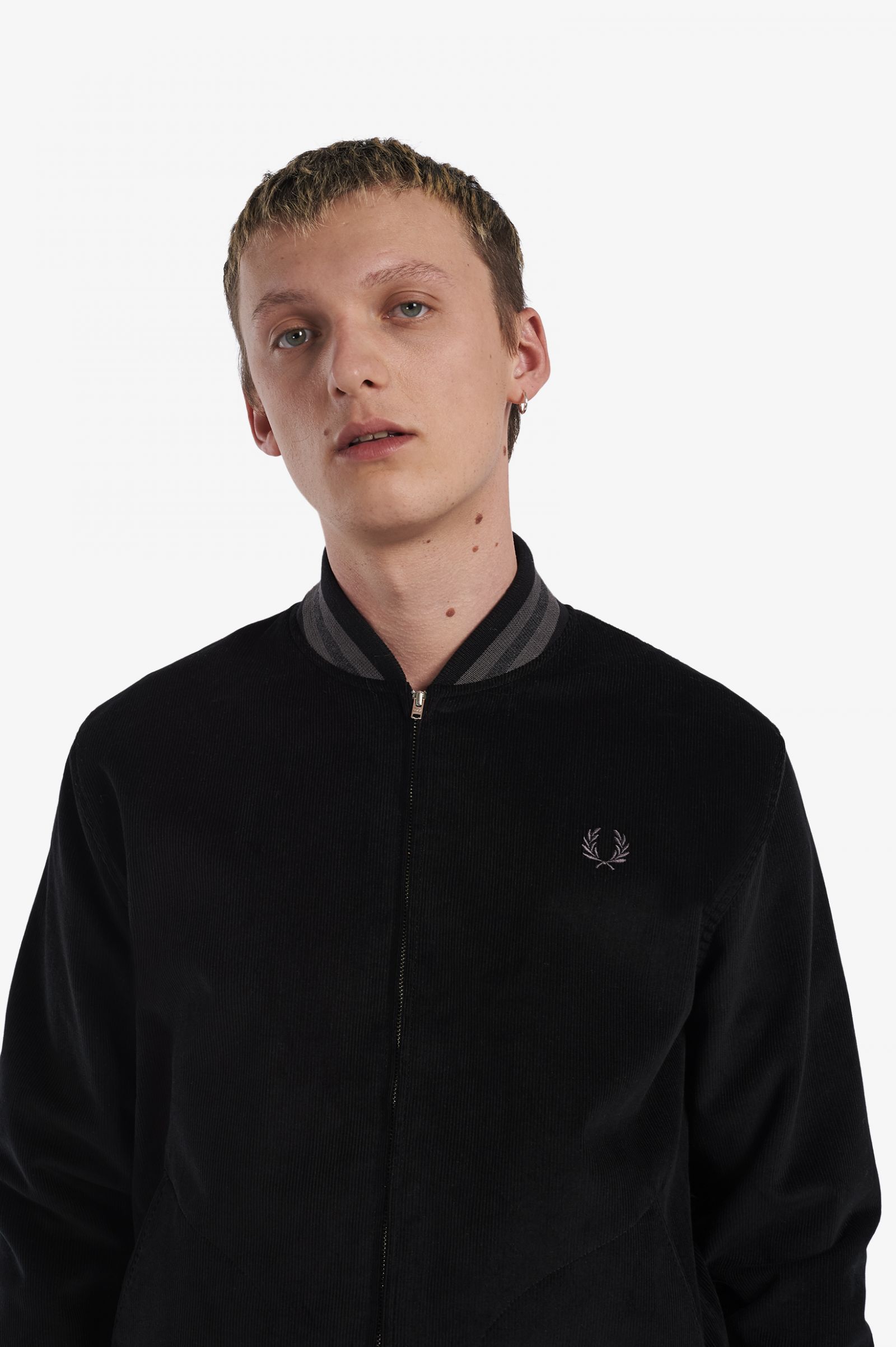 Made In EnglandNeedlecord Tennis Bomber Black 7037876