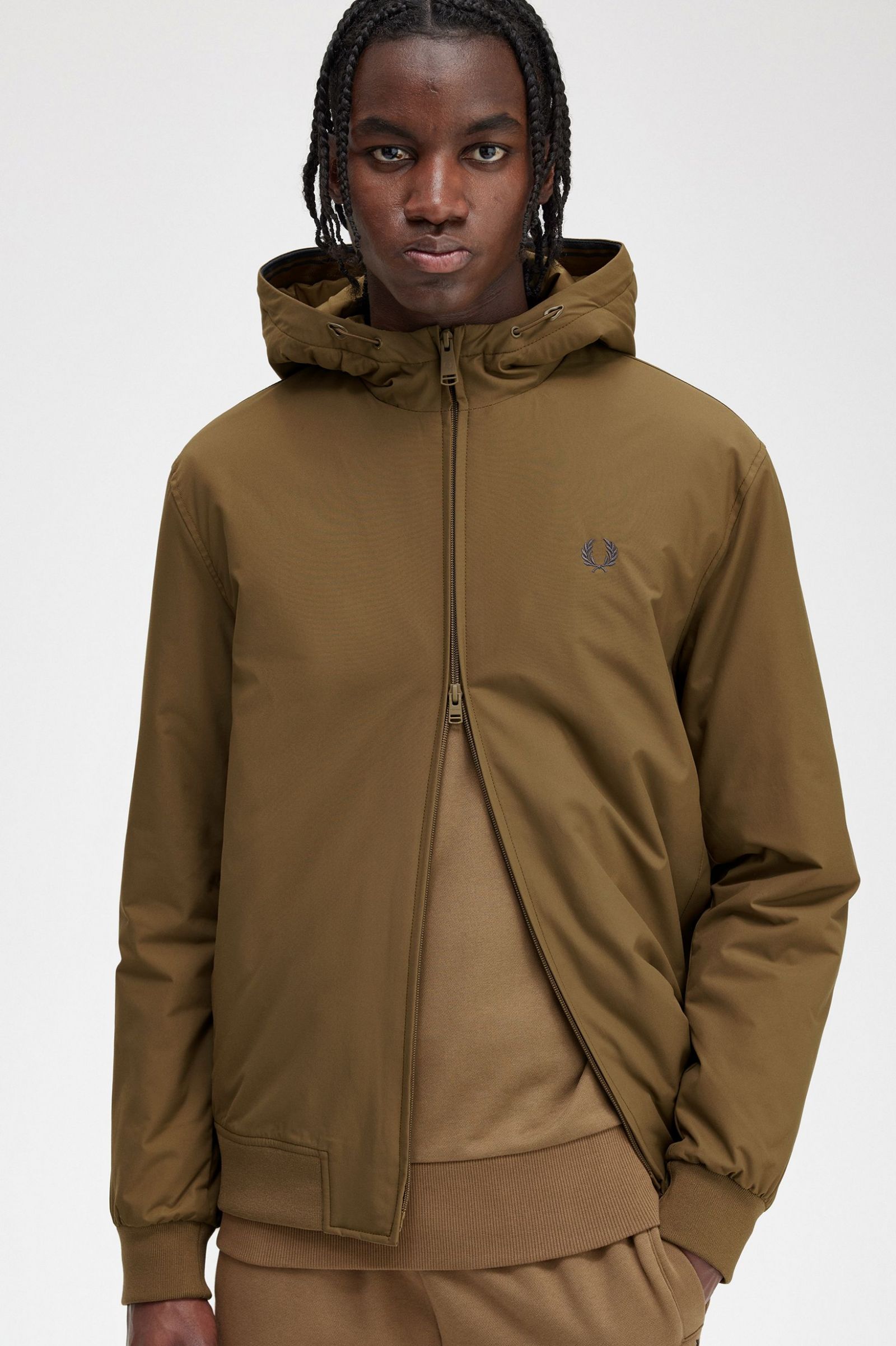Padded Hooded Brentham Jacket Shaded Stone 7038821