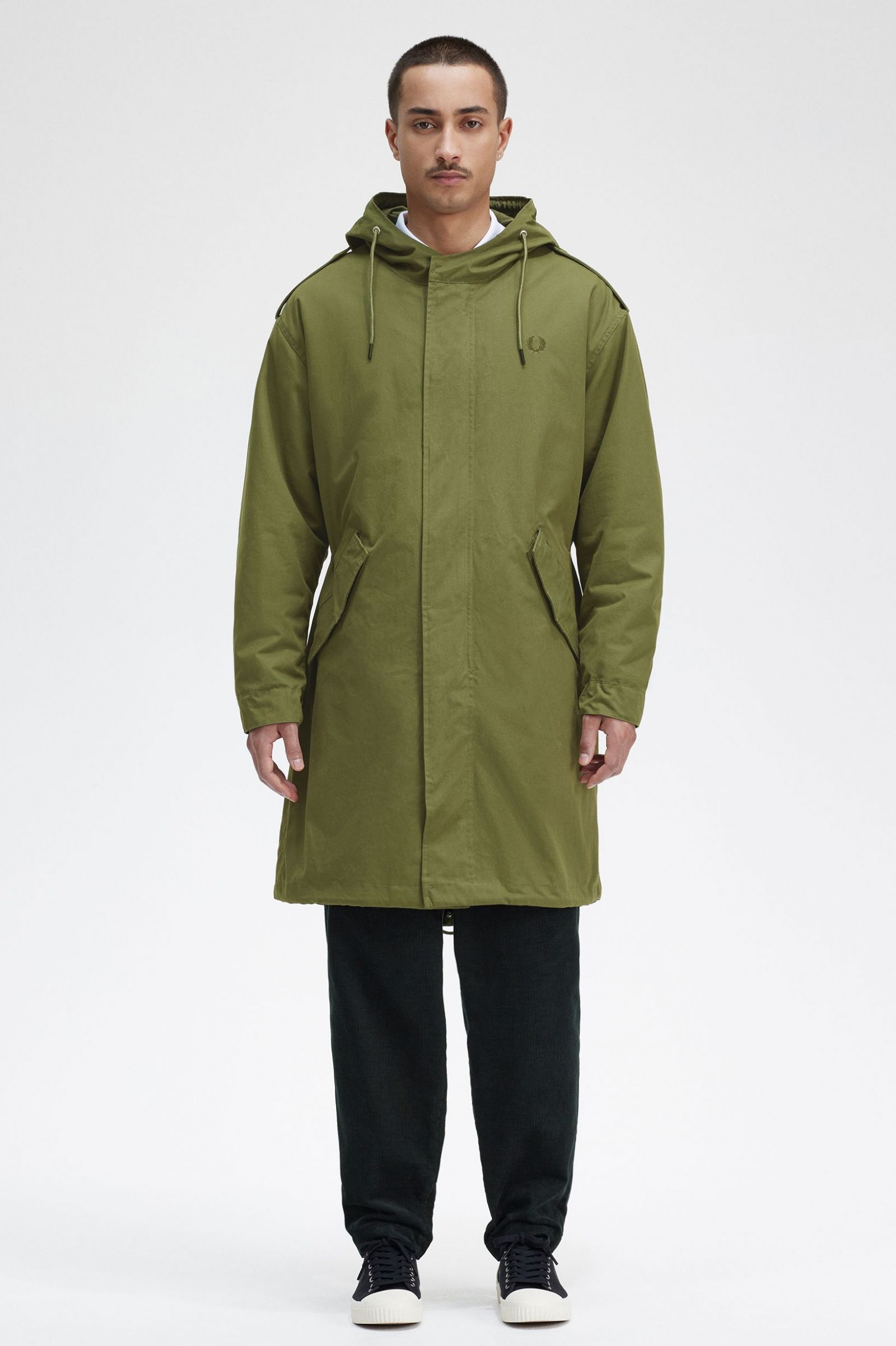 Faux Fur Lined Parka Parka Green 7038290