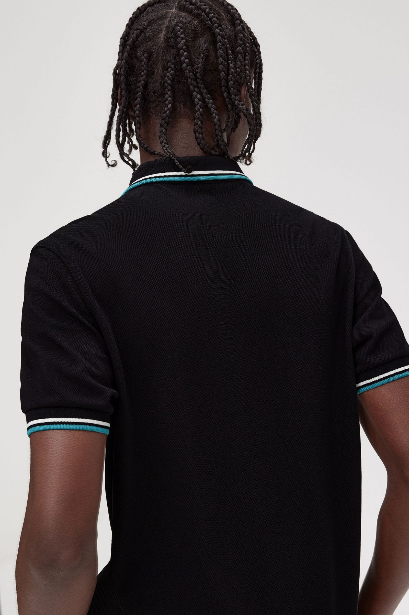 The Fred Perry ShirtM3600 Black / Ecru / Deep Mint 7038550