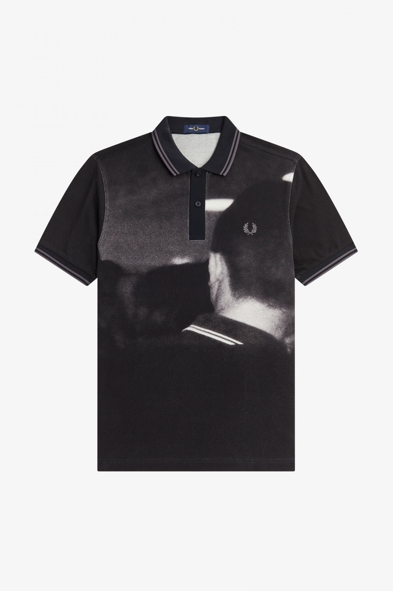 Rave Graphic Fred Perry Shirt Black 7038519