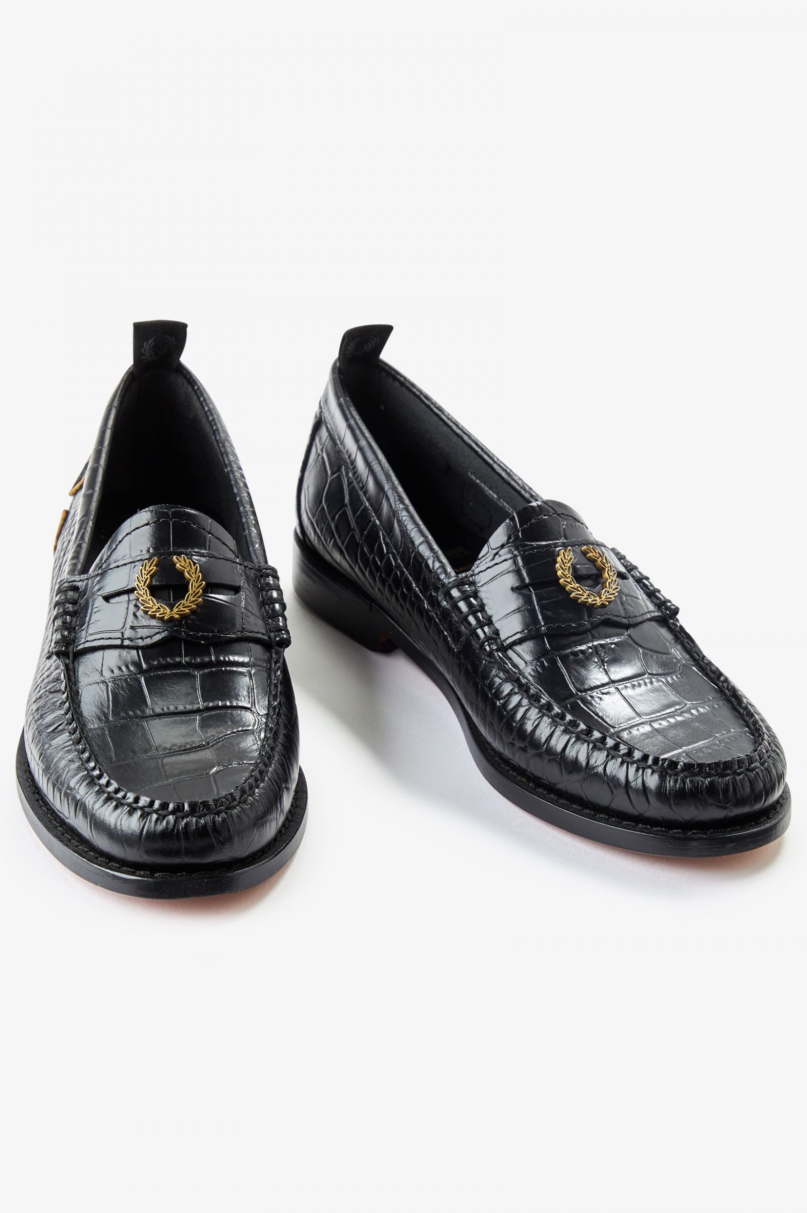 Amy Winehouse FoundationEmbossed Leather Penny Loafer Black 7037979