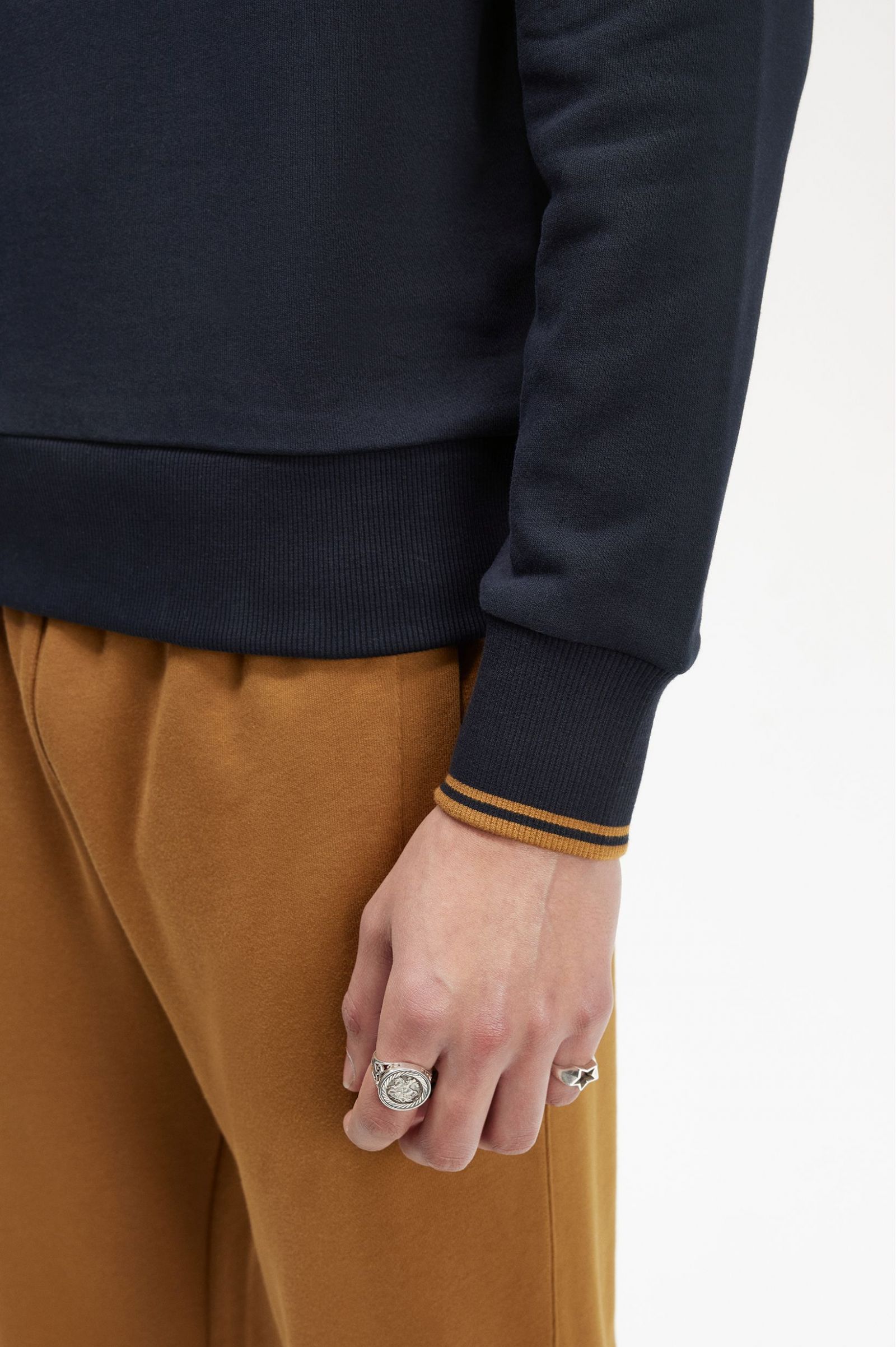 Crew Neck Sweatshirt Navy / Dark Caramel 7038865