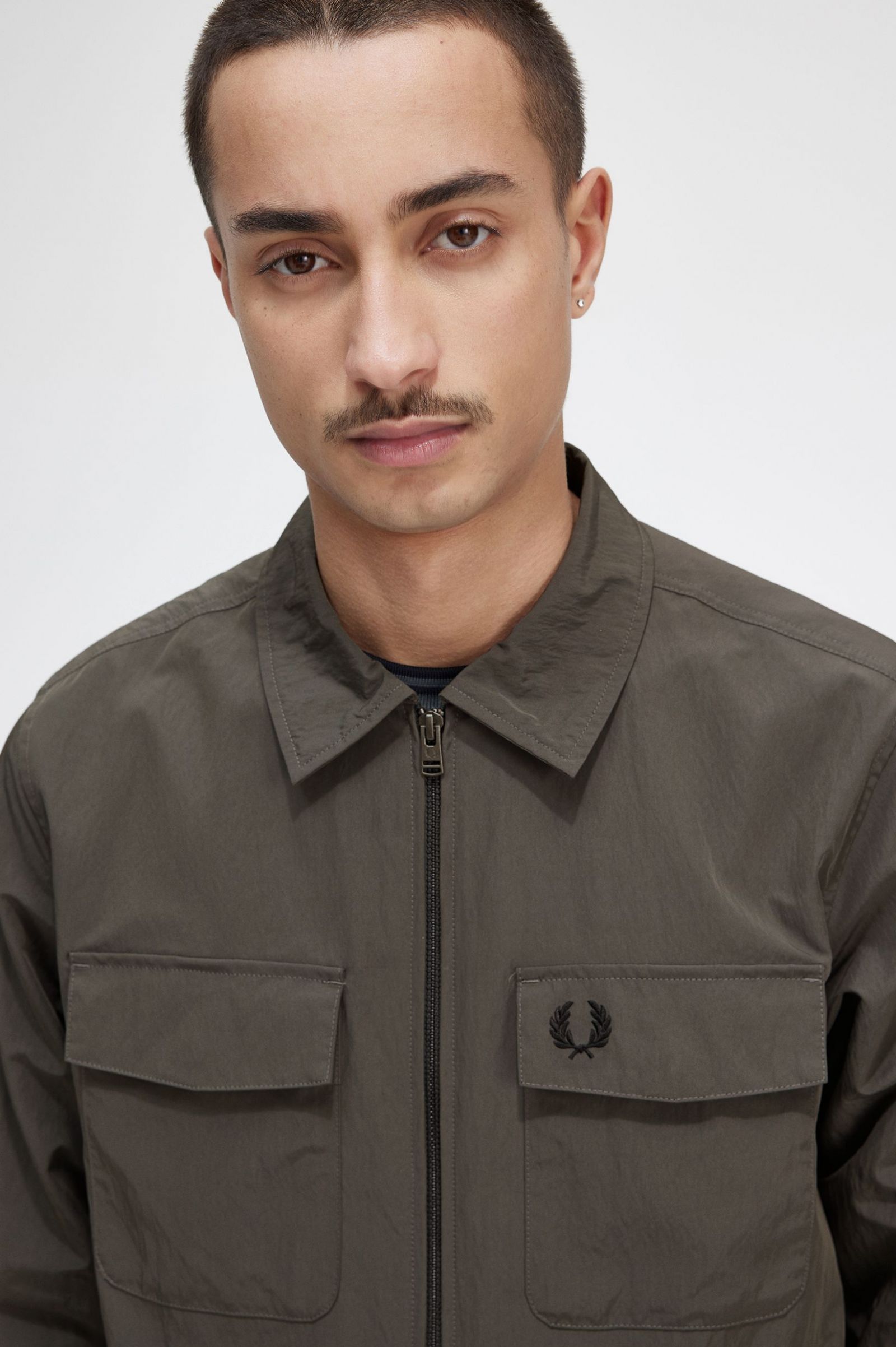 Lightweight Zip-Through Overshirt Field Green 7038478